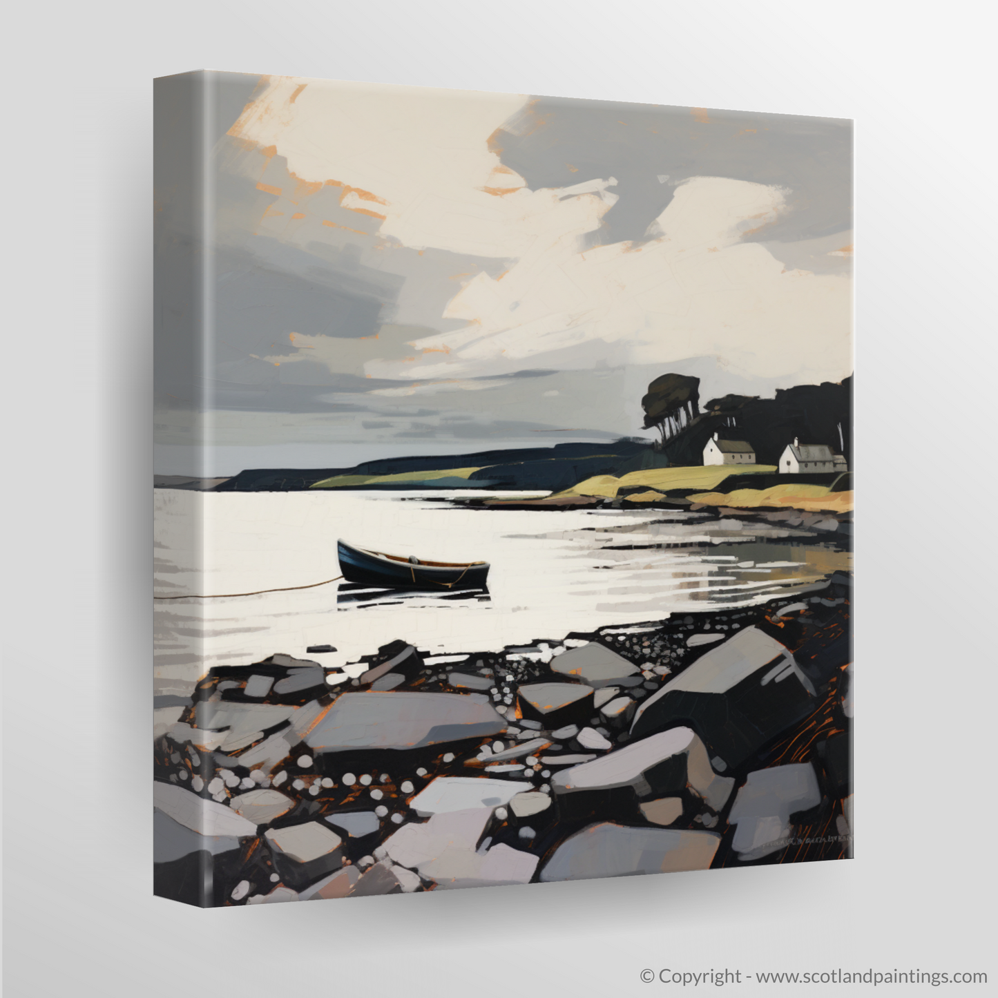 Painting and Art Print of Largo Bay, Fife. Serene Ambience of Largo Bay.