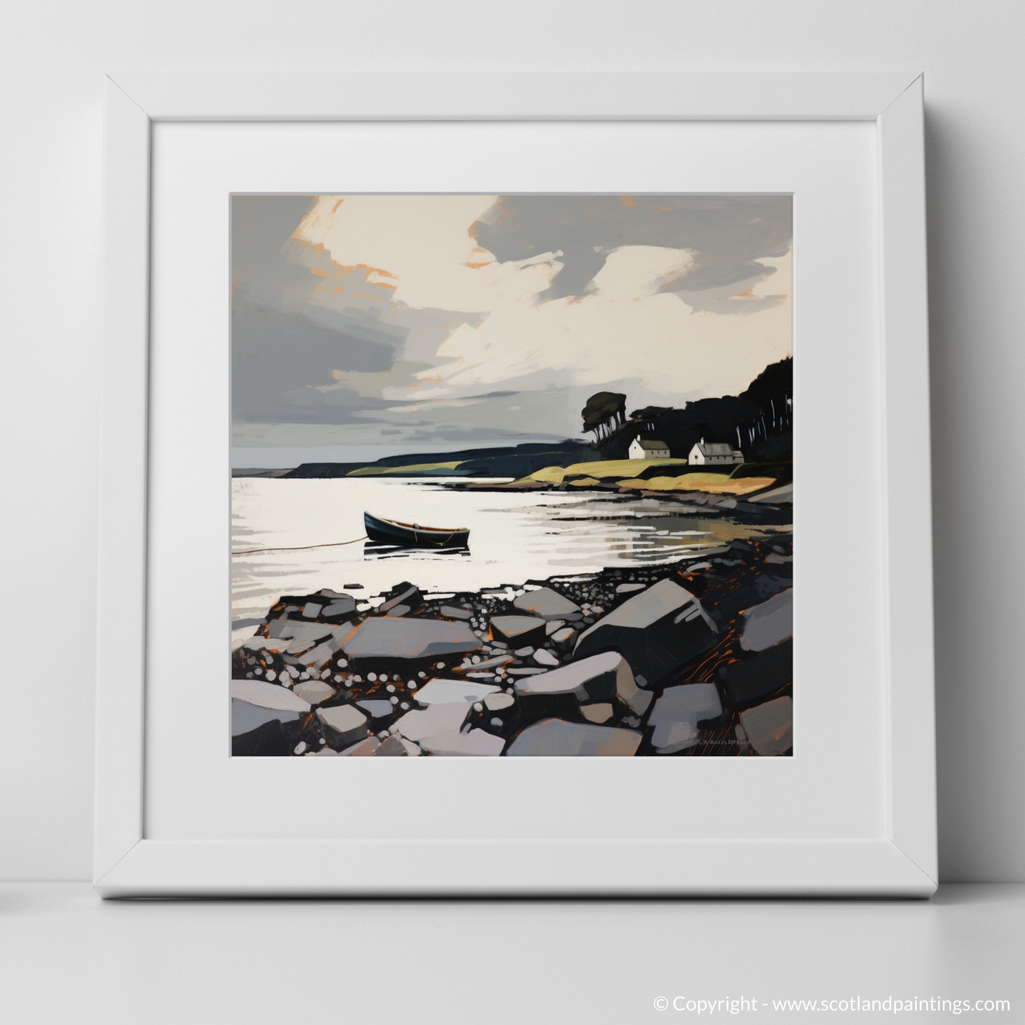 Painting and Art Print of Largo Bay, Fife. Serene Ambience of Largo Bay.