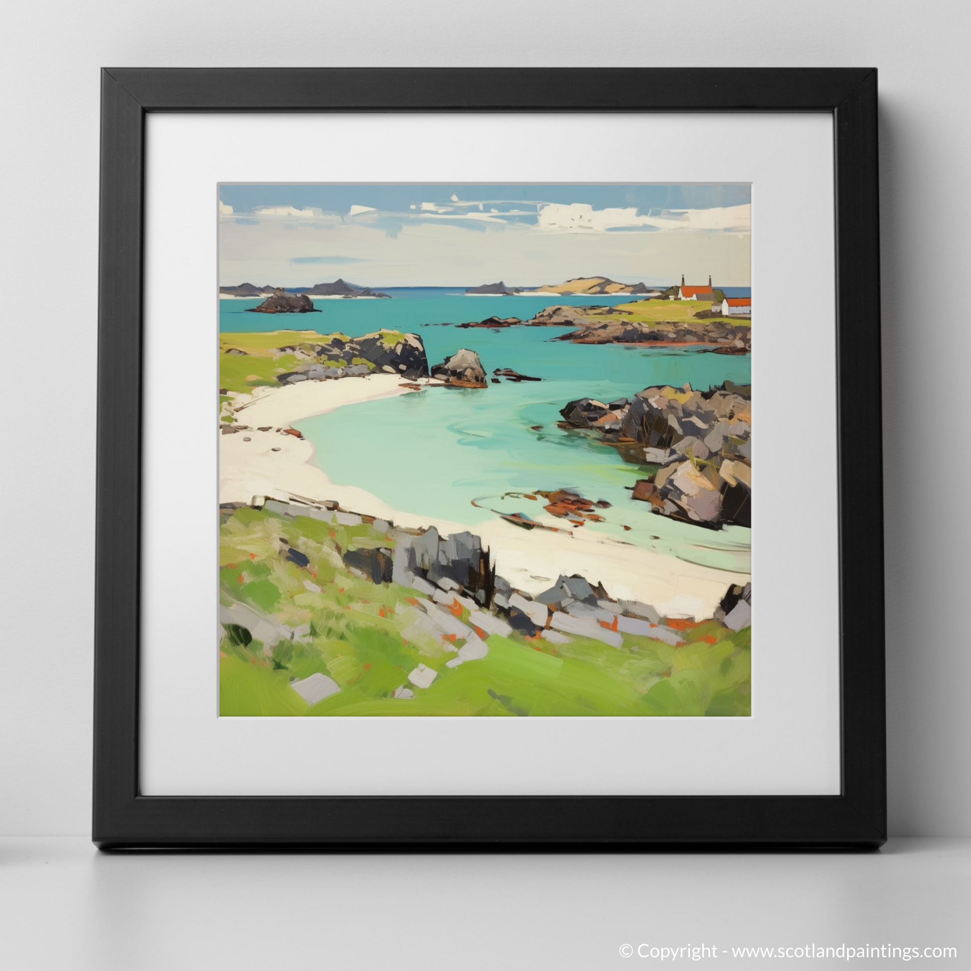 Art Print of Isle of Iona, Inner Hebrides with a black frame