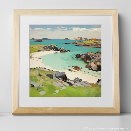 Art Print of Isle of Iona, Inner Hebrides with a natural frame