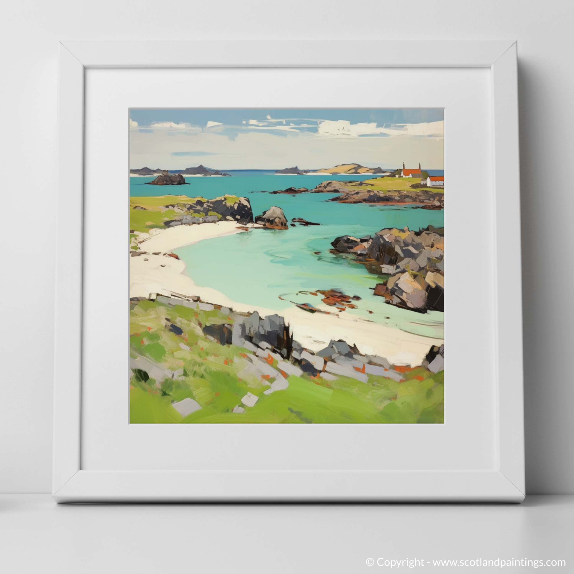 Art Print of Isle of Iona, Inner Hebrides with a white frame