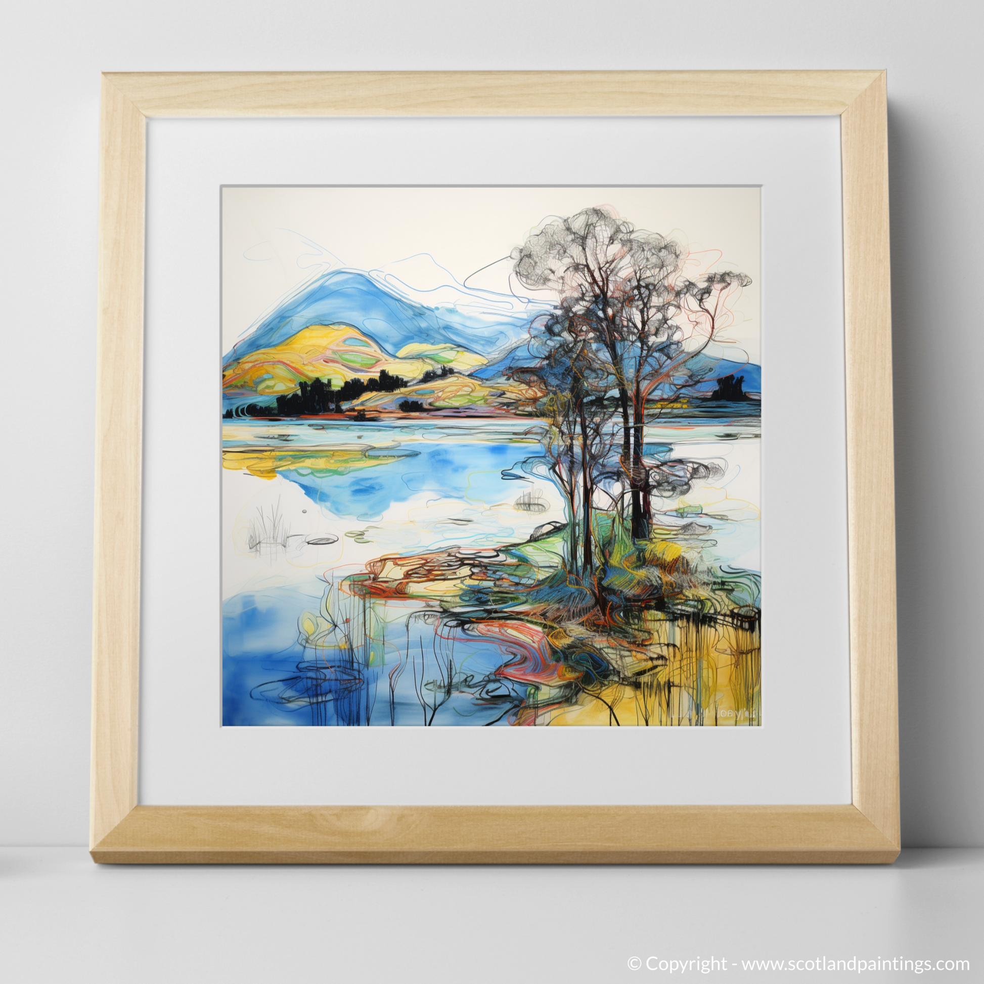 Art Print of Loch Awe with a natural frame