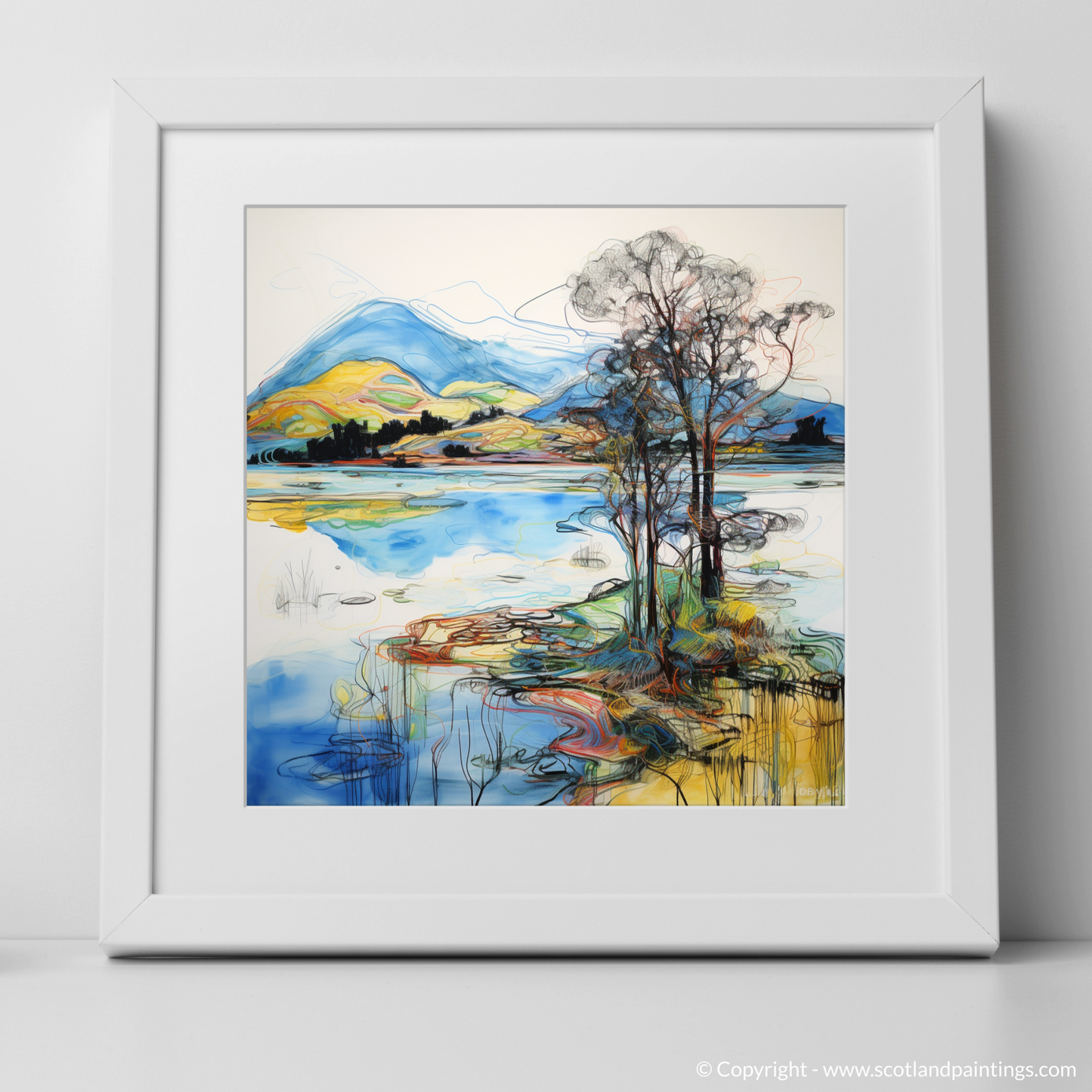 Art Print of Loch Awe with a white frame