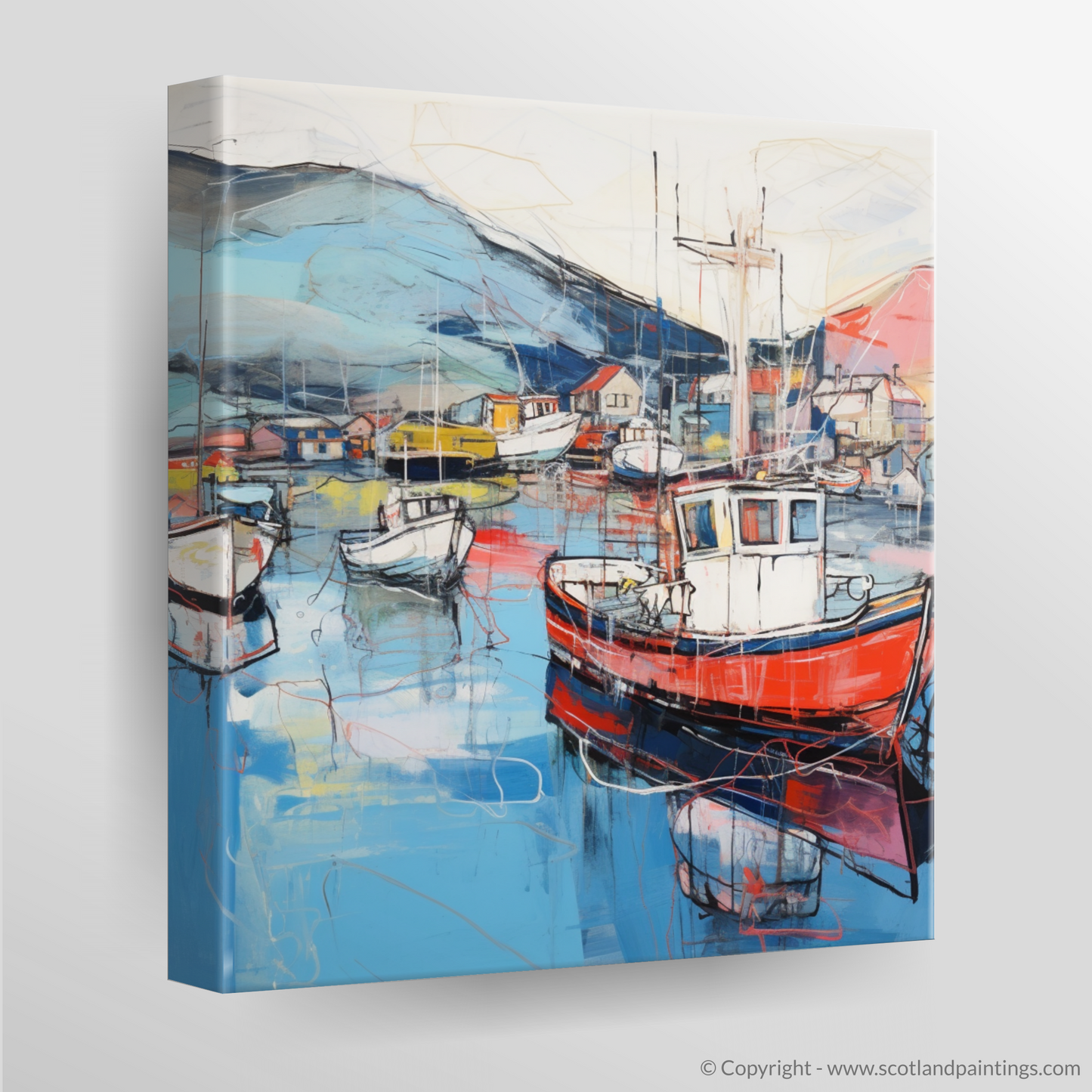 Canvas Print of Ullapool Harbour