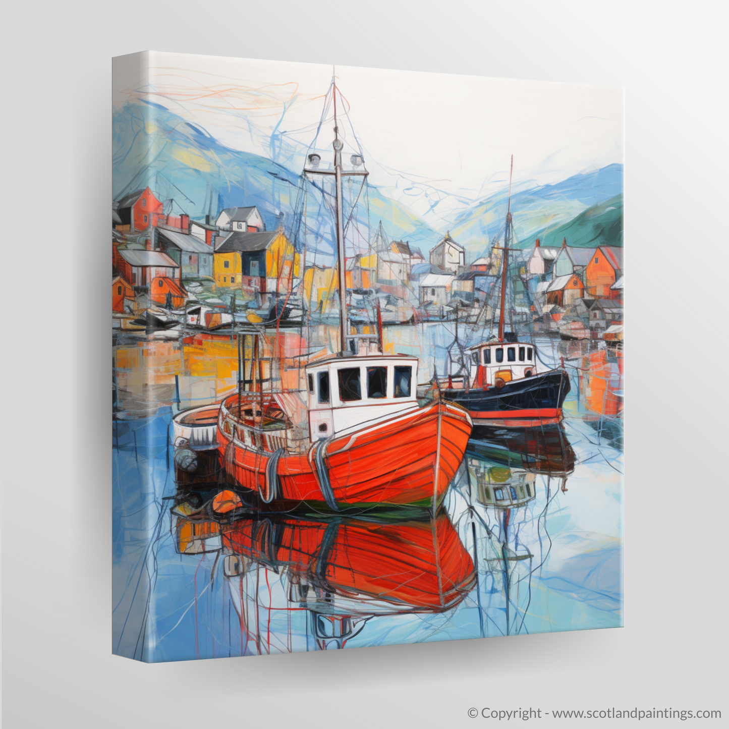 Canvas Print of Ullapool Harbour