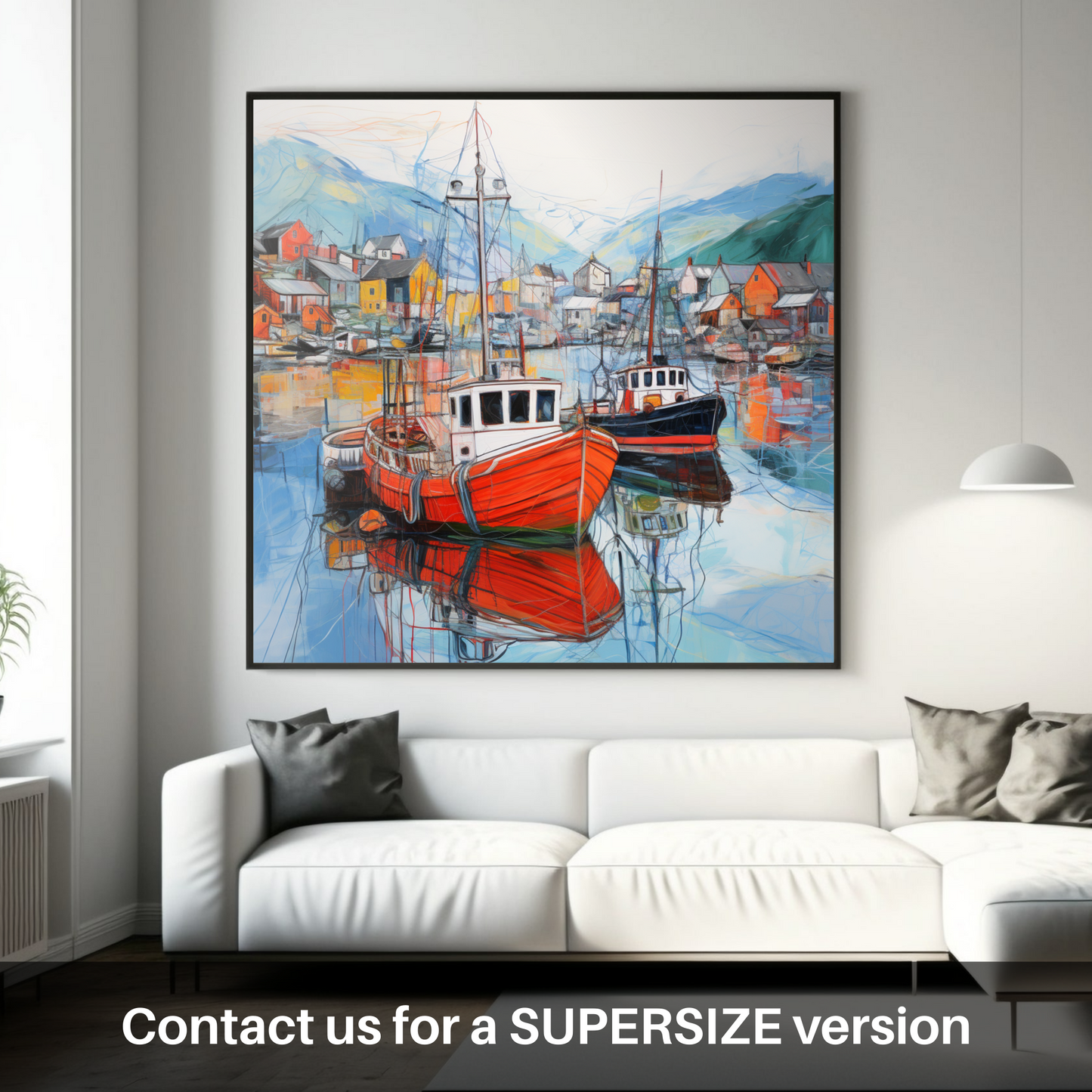 Huge supersize print of Ullapool Harbour