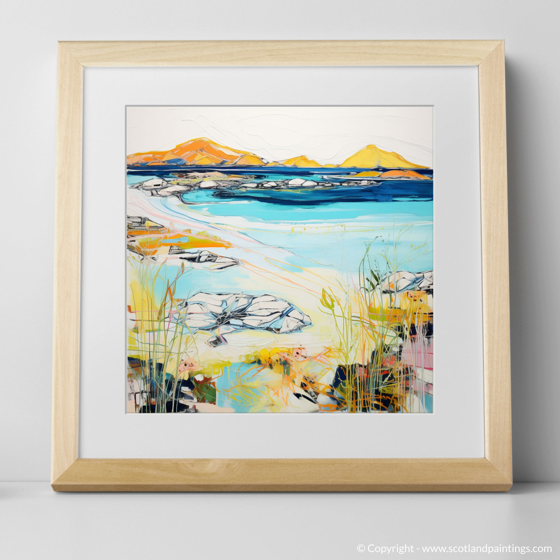 Art Print of Isle of Barra with a natural frame