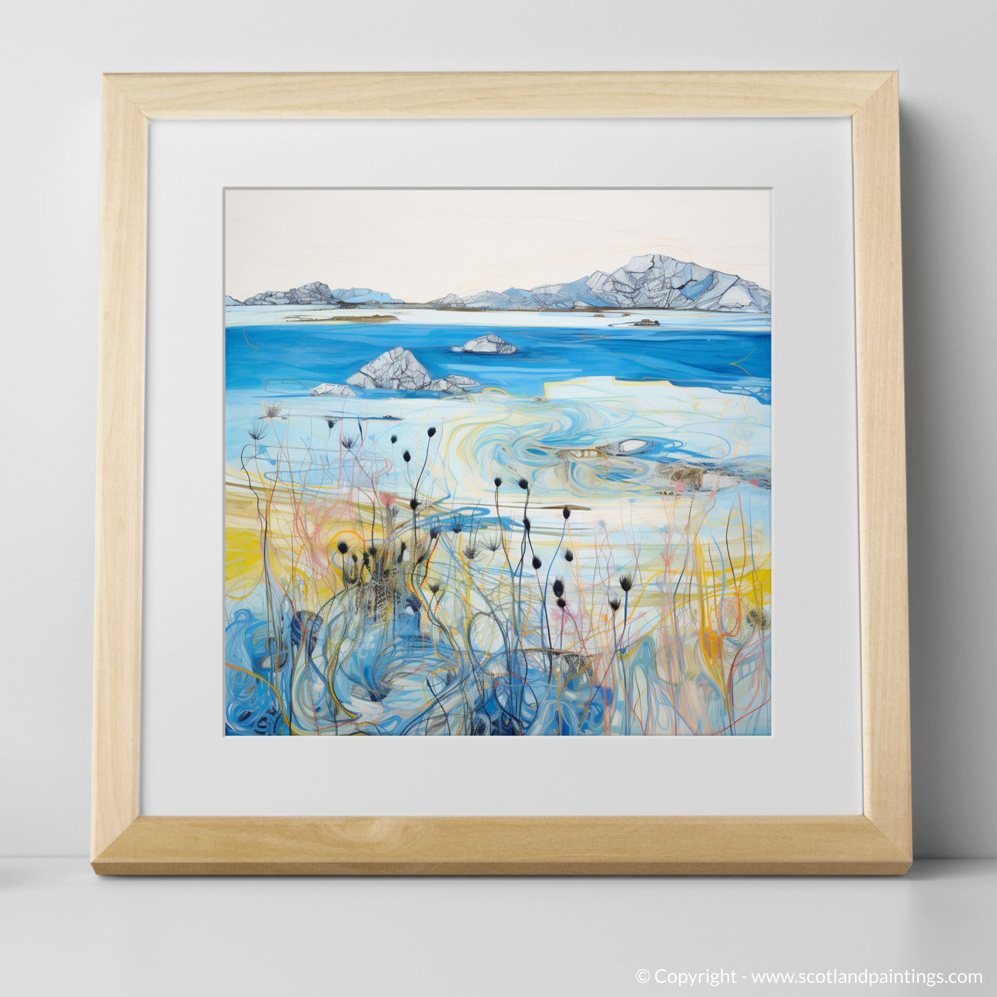 Art Print of Isle of Barra with a natural frame