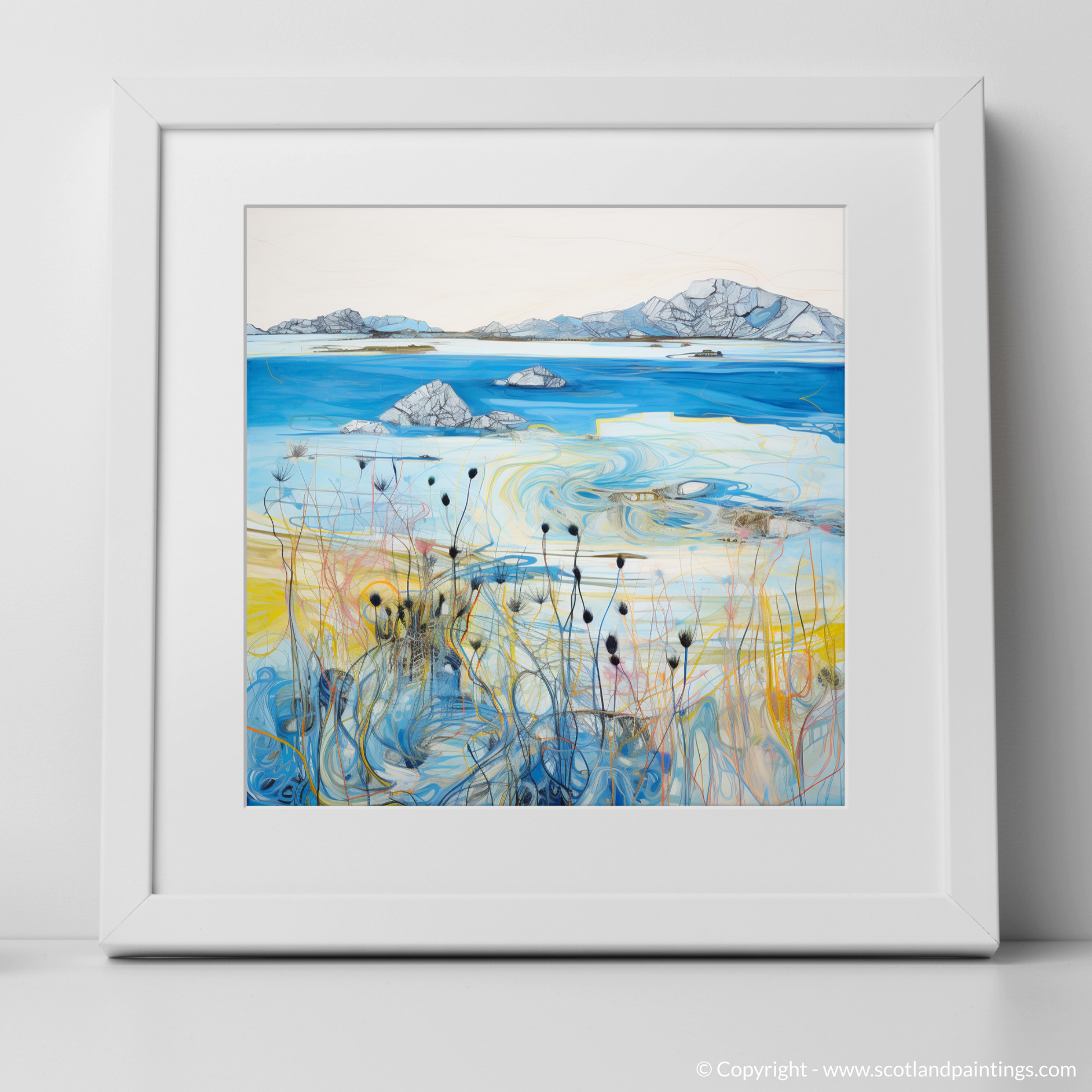 Art Print of Isle of Barra with a white frame