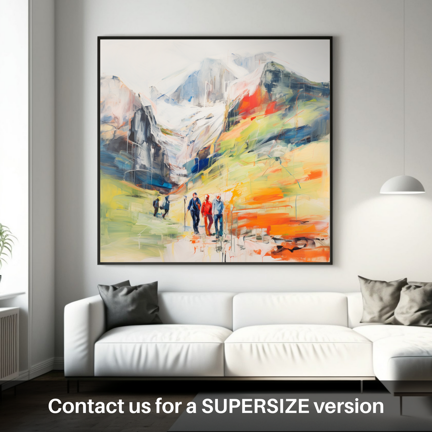 Huge supersize print of Hikers in Glencoe