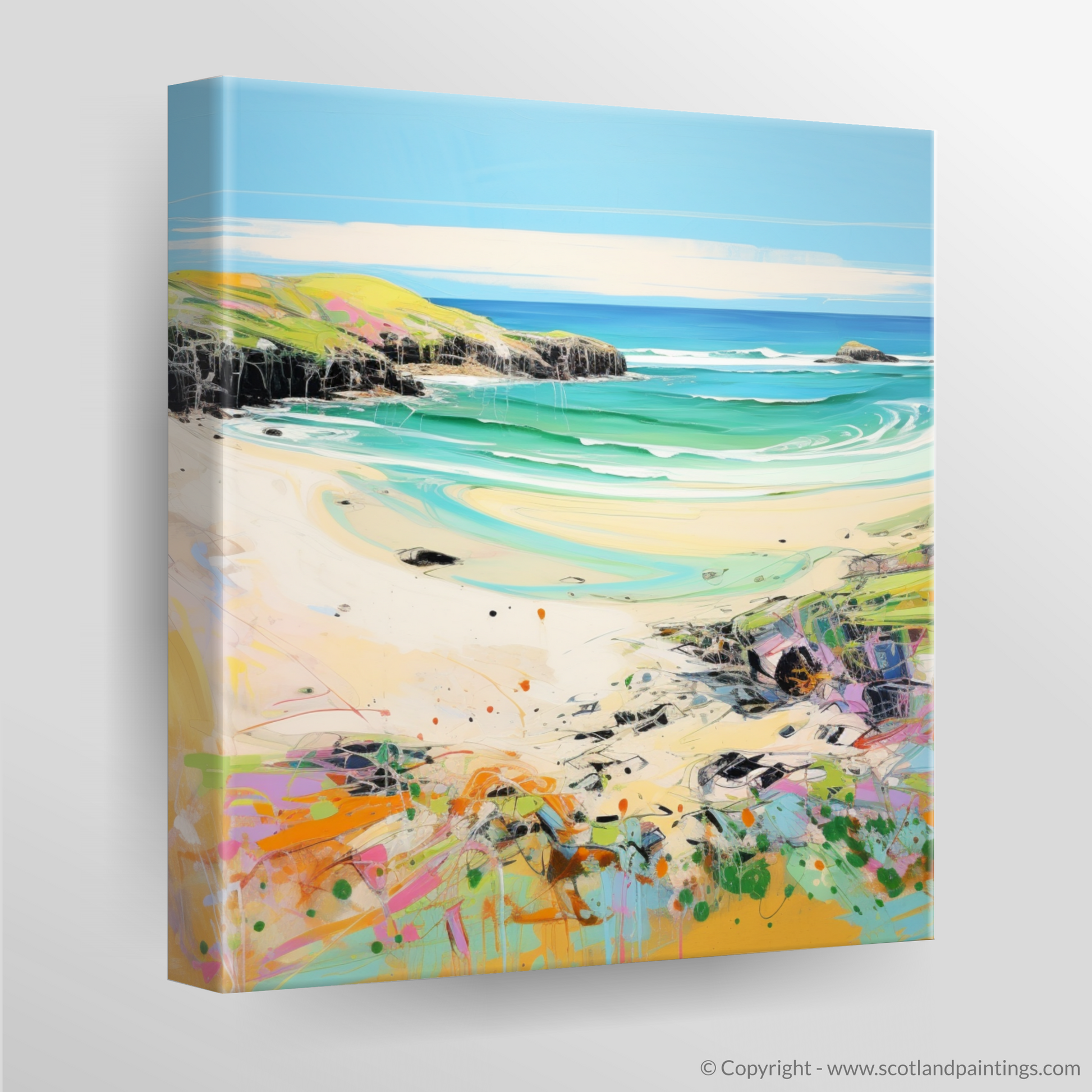 Canvas Print of Durness Beach, Sutherland in summer