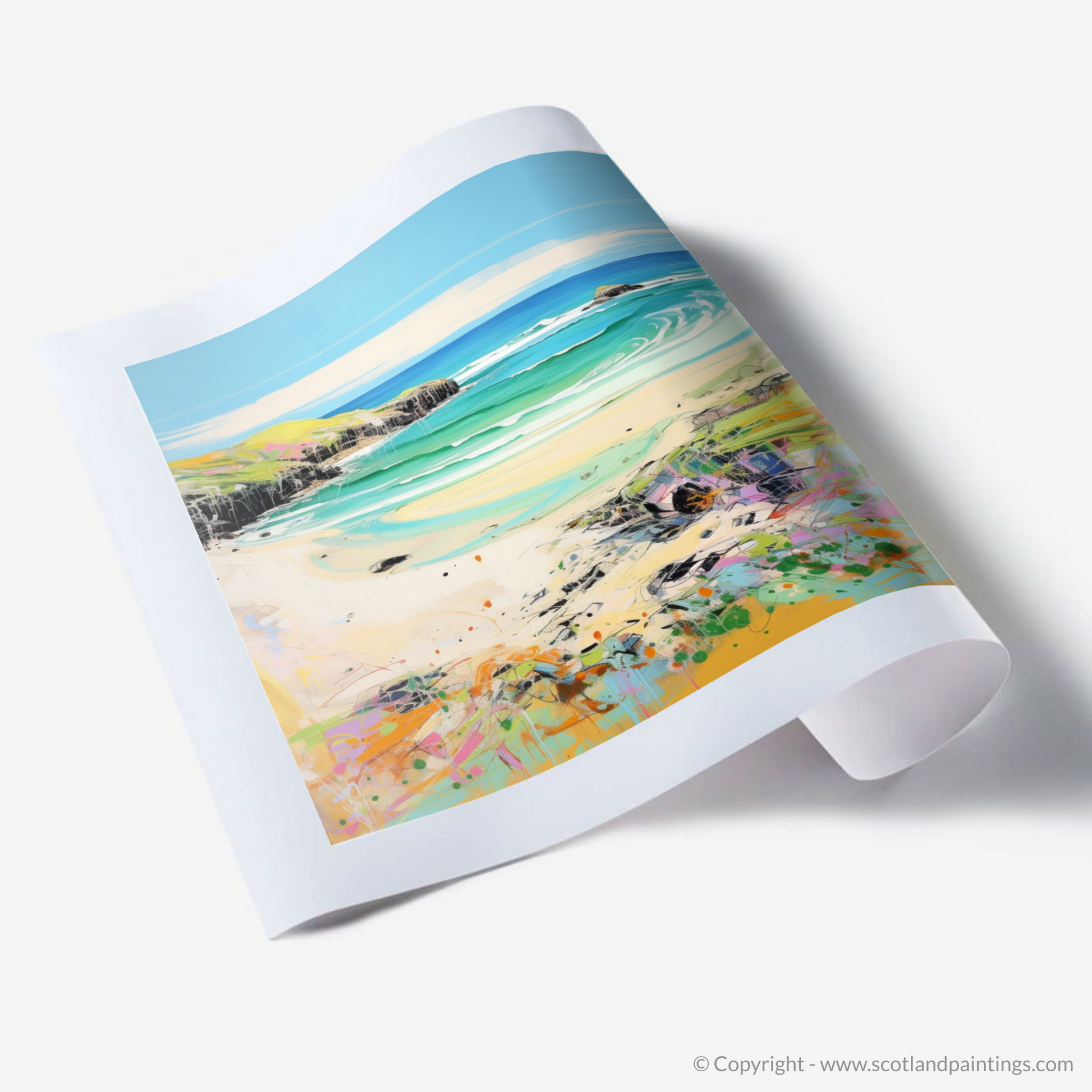Art Print of Durness Beach, Sutherland in summer