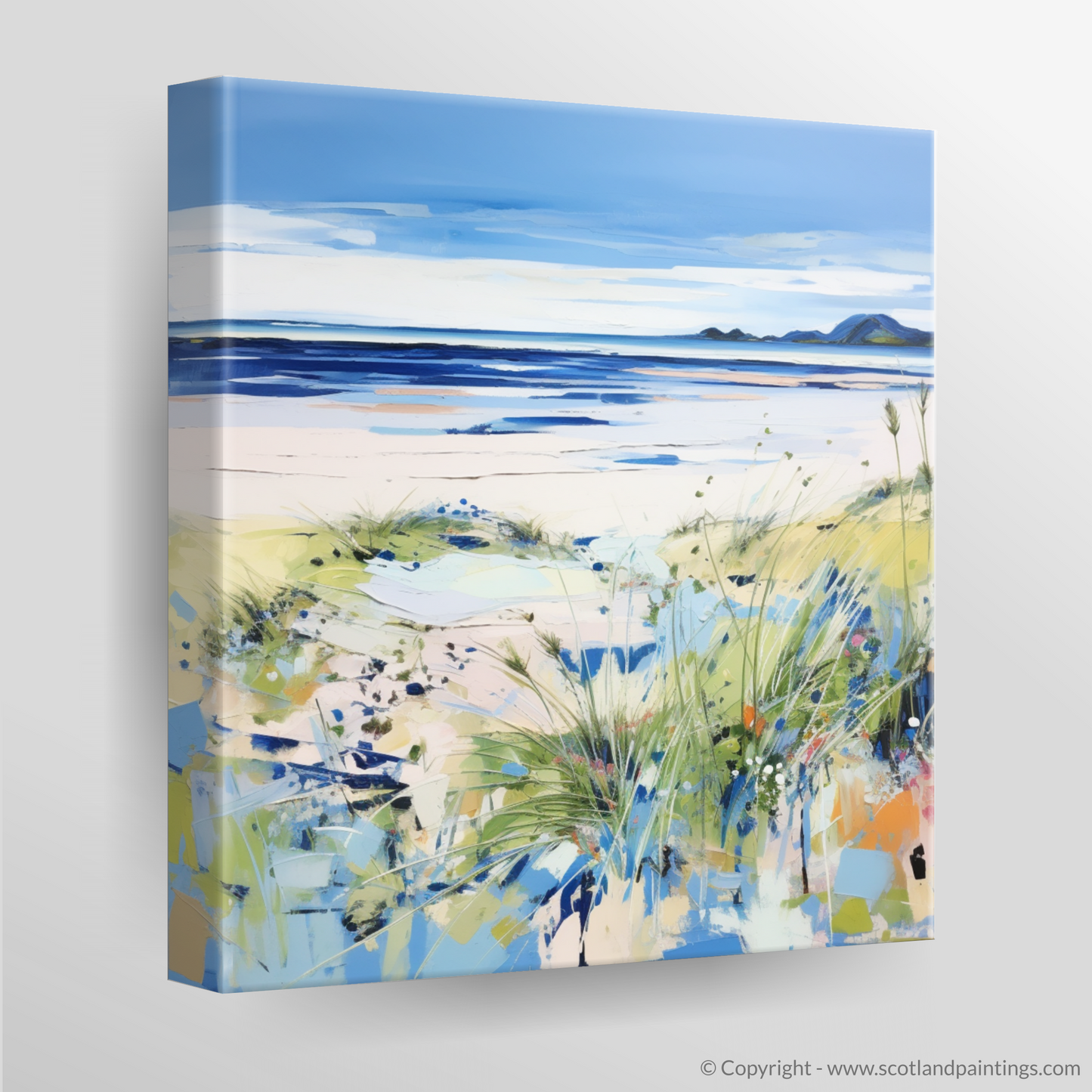 Canvas Print of Longniddry Beach, East Lothian in summer