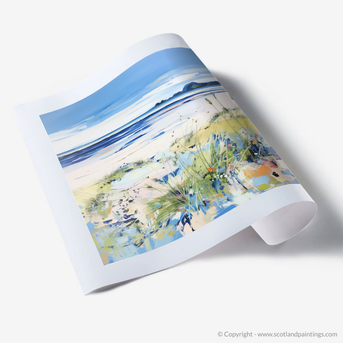 Art Print of Longniddry Beach, East Lothian in summer