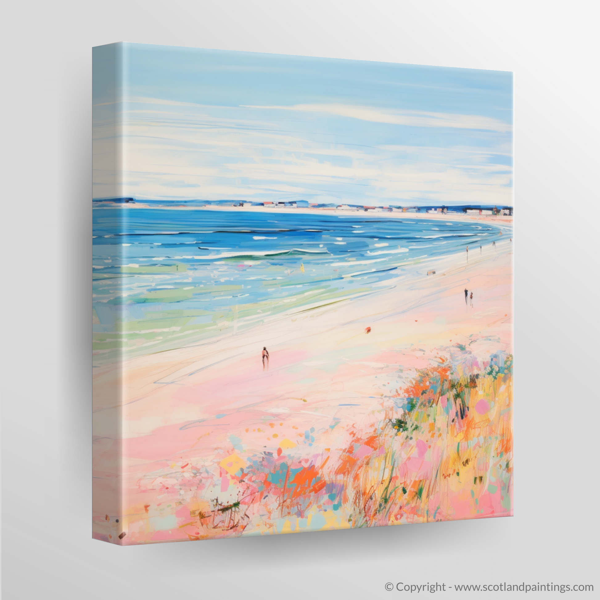 Canvas Print of Nairn Beach, Nairn in summer