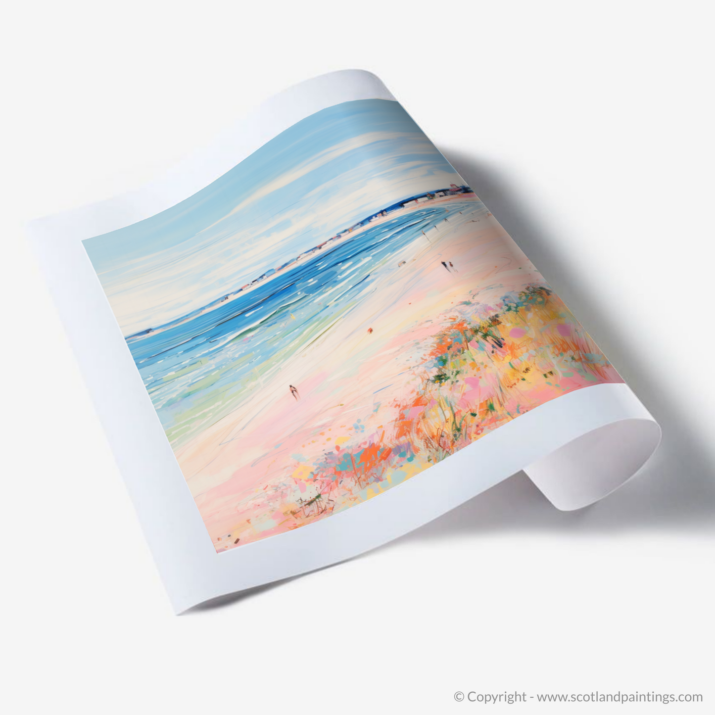 Art Print of Nairn Beach, Nairn in summer