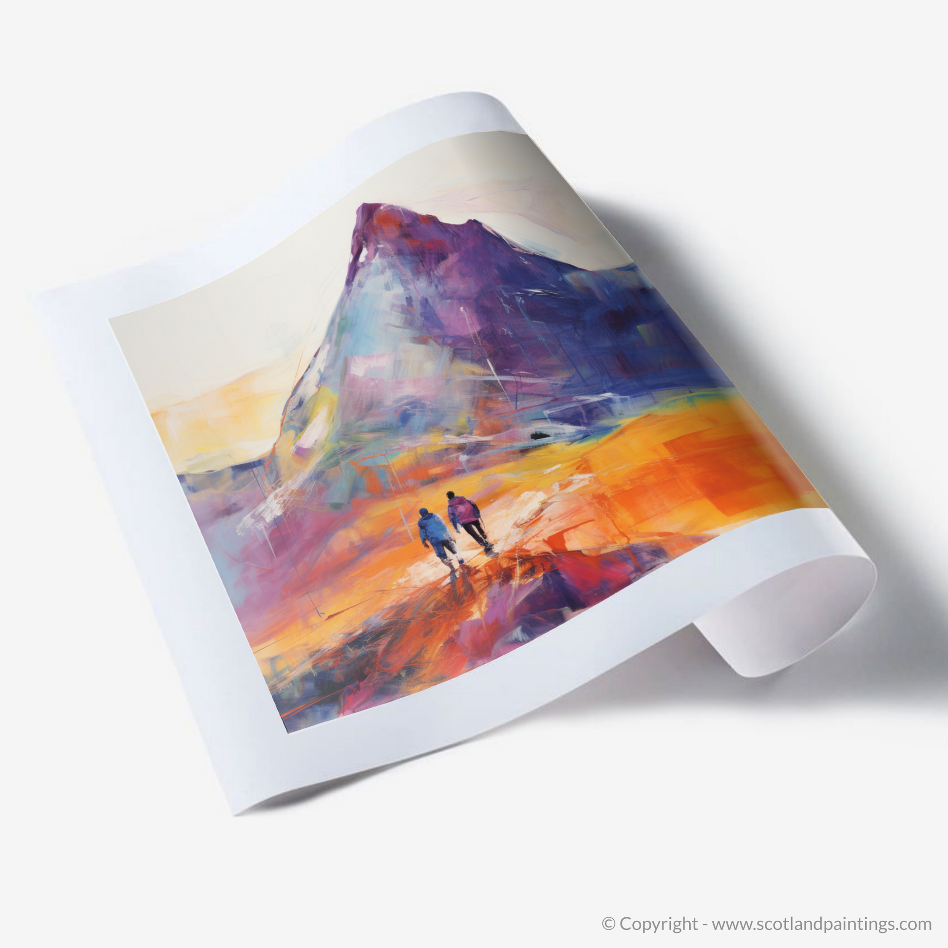 Art Print of Hikers in Glencoe