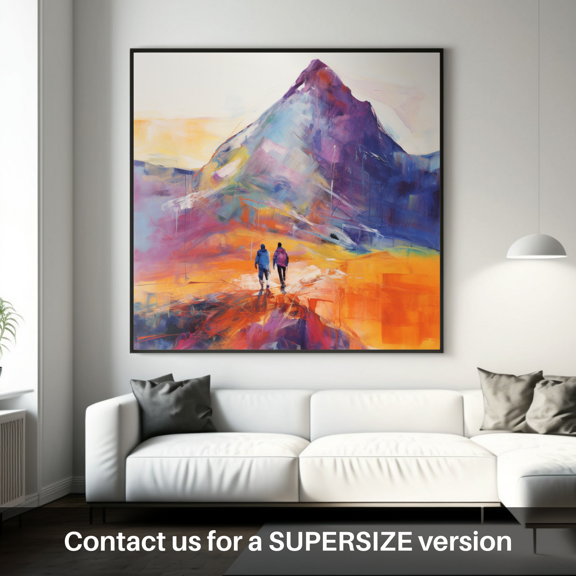 Huge supersize print of Hikers in Glencoe