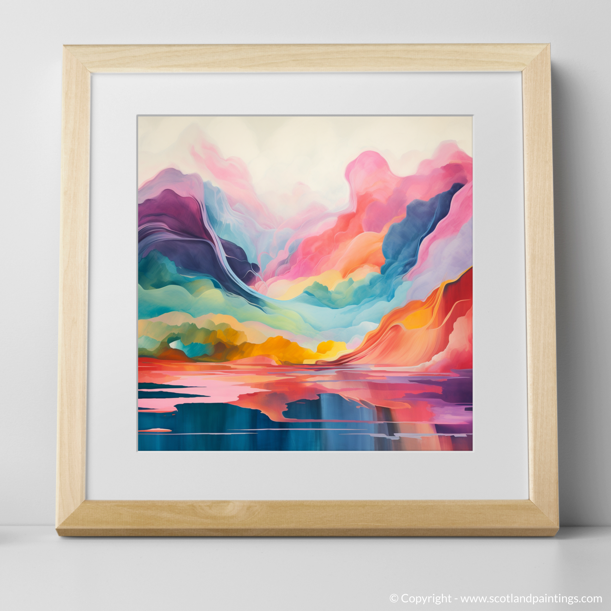 Art Print of Loch Lomond with a natural frame