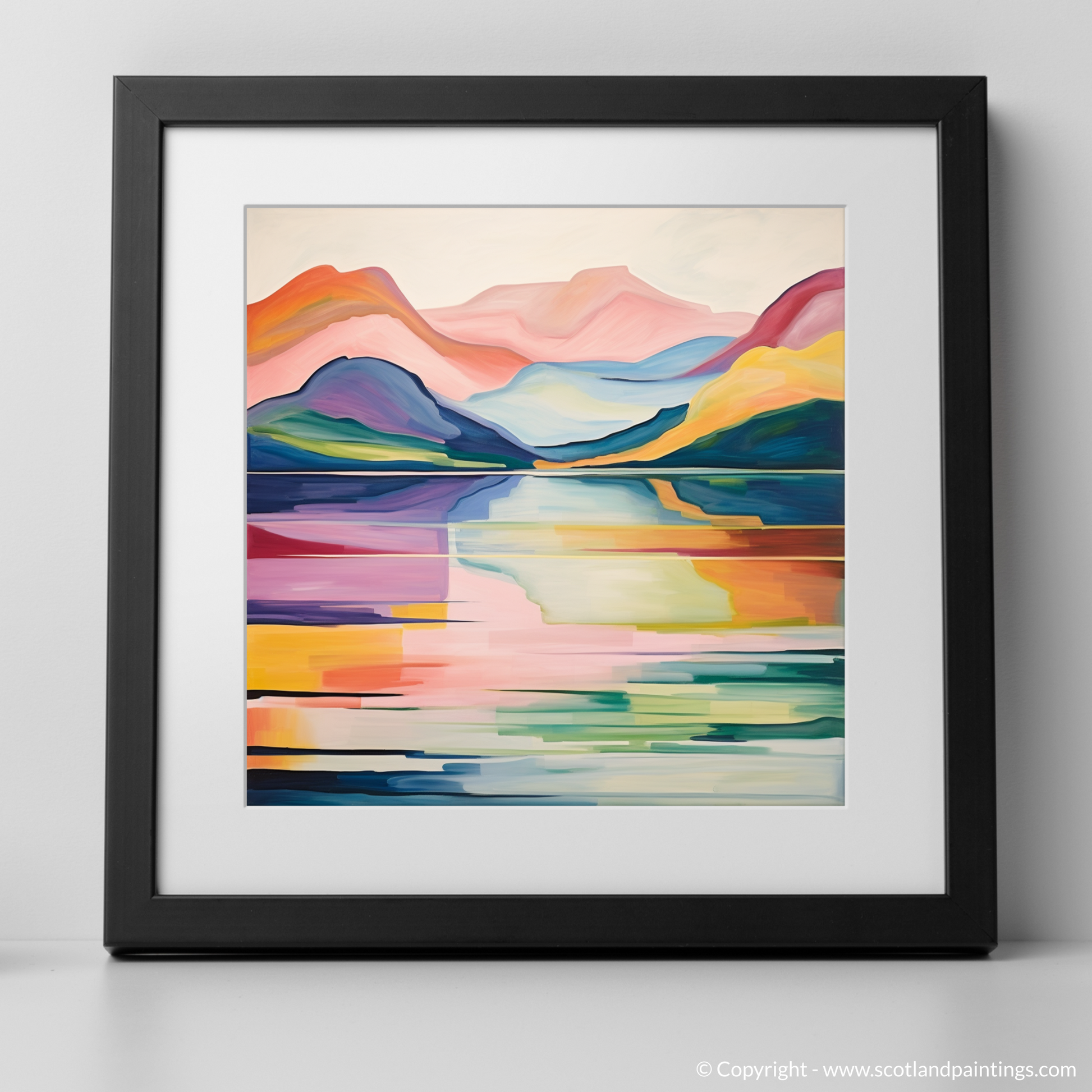 Art Print of Loch Lomond with a black frame