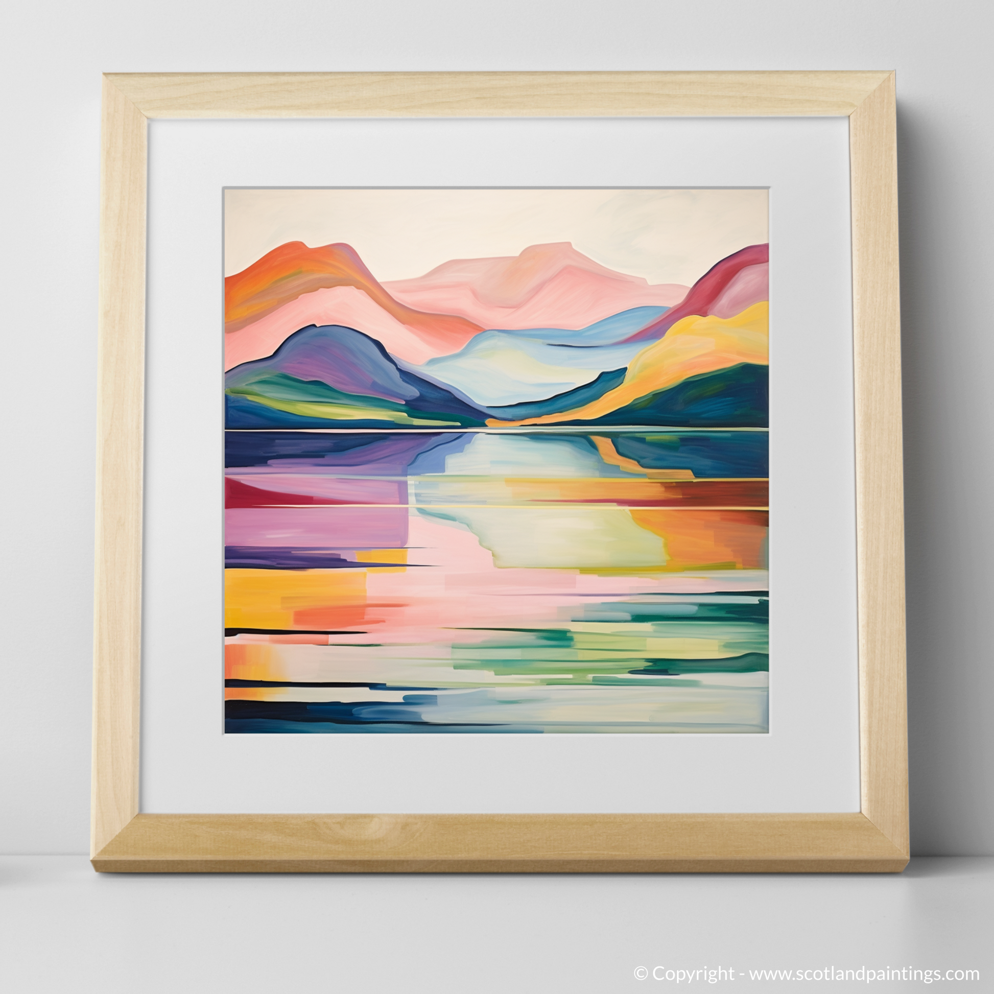 Art Print of Loch Lomond with a natural frame