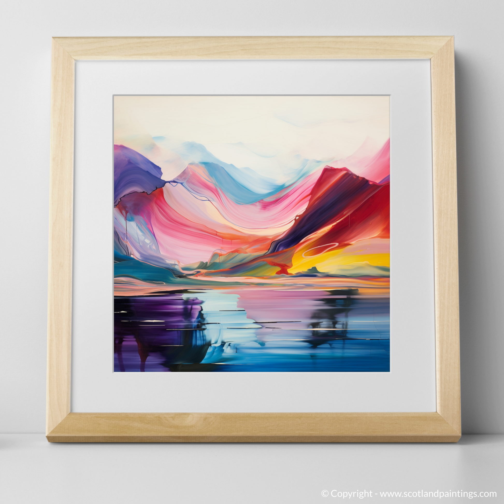 Art Print of Loch Lomond with a natural frame