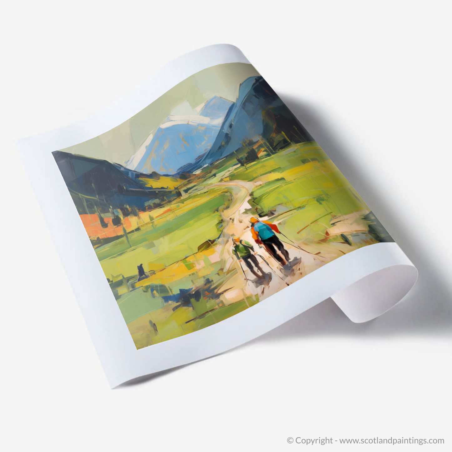 Art Print of Hikers in Glencoe