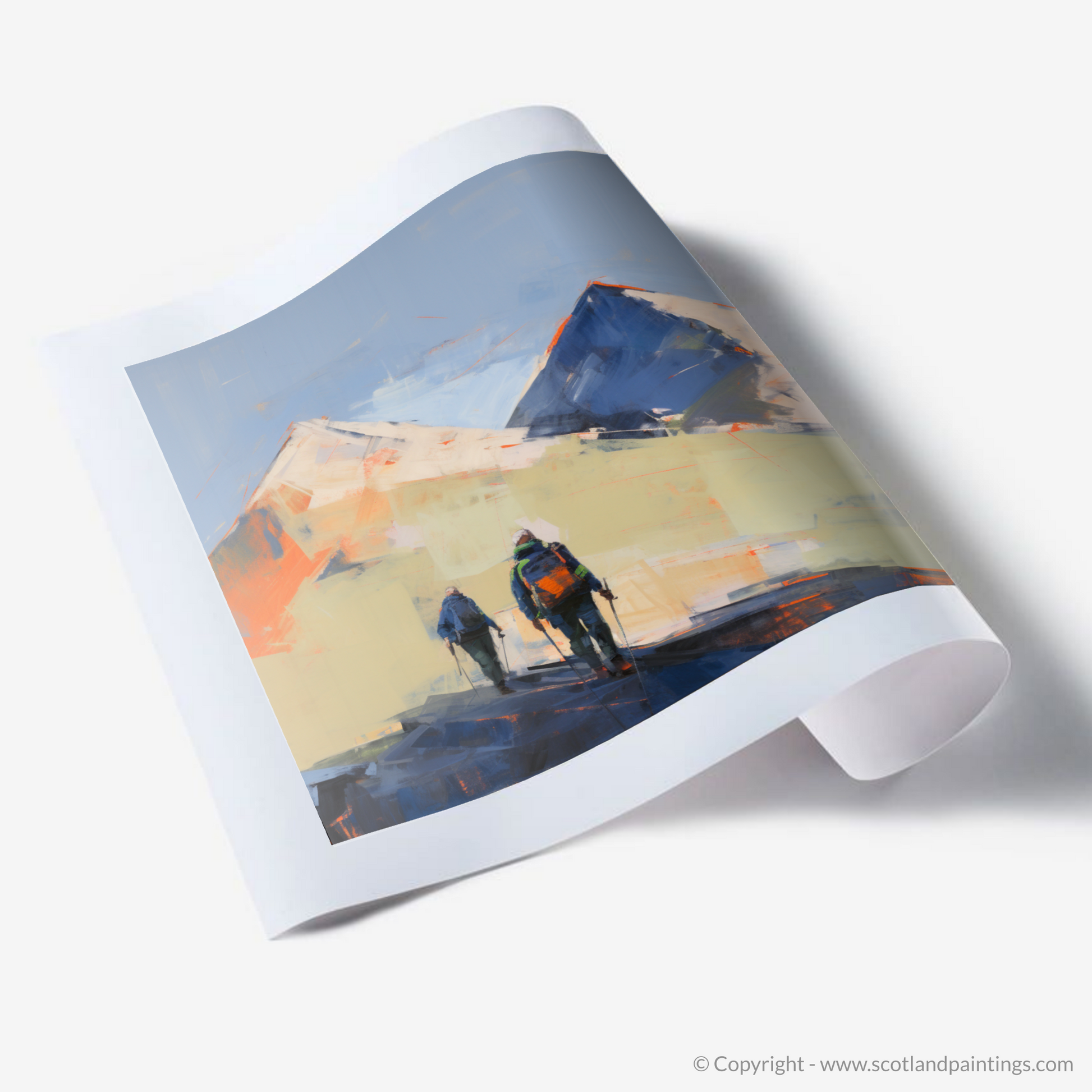 Art Print of Hikers in Glencoe