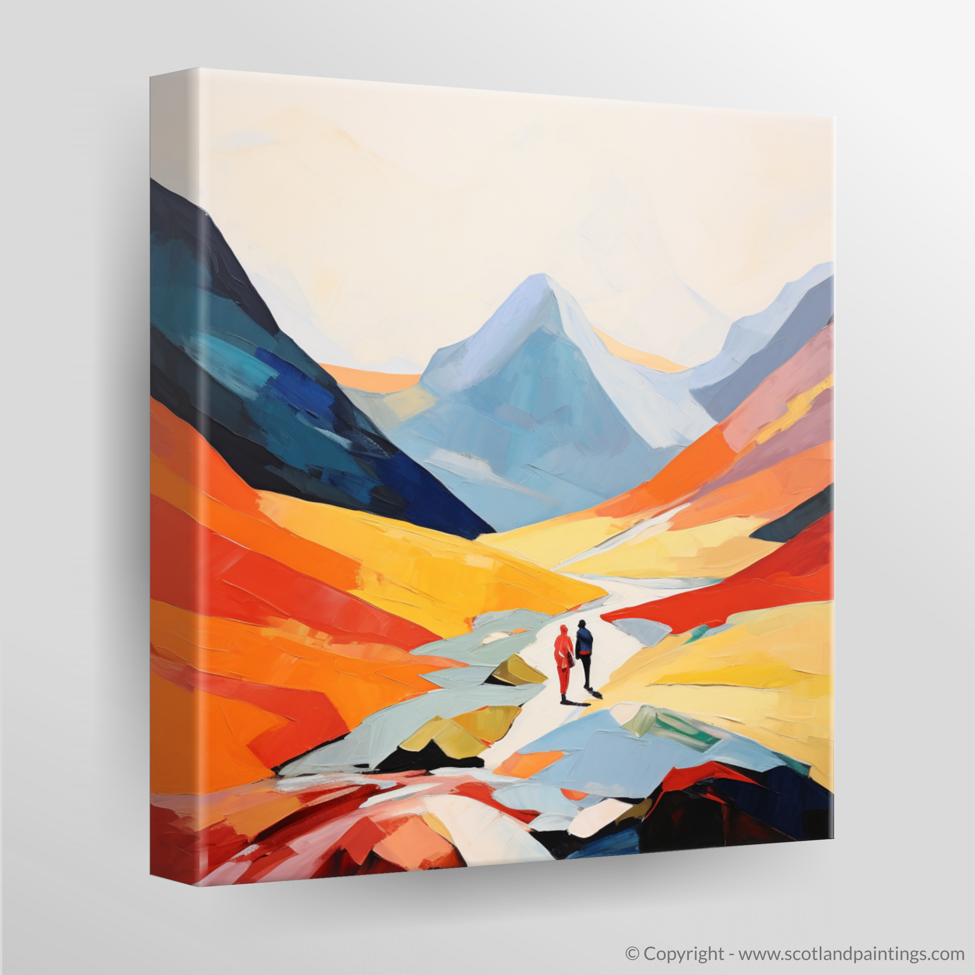 Canvas Print of Hikers in Glencoe