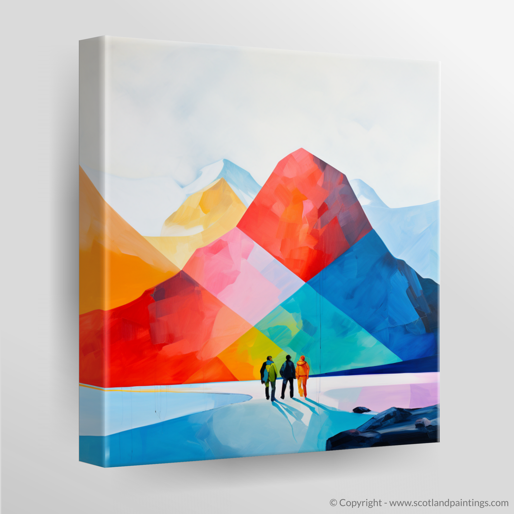 Canvas Print of Hikers in Glencoe