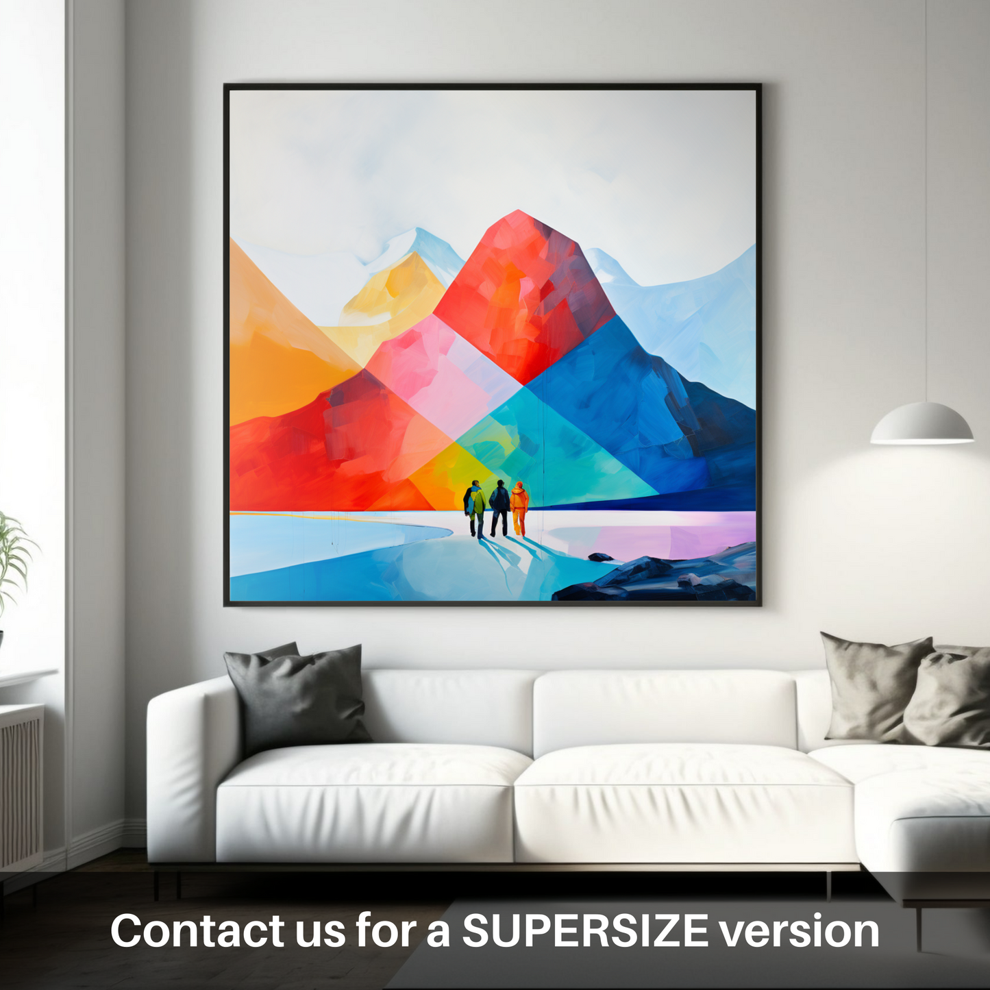 Huge supersize print of Hikers in Glencoe