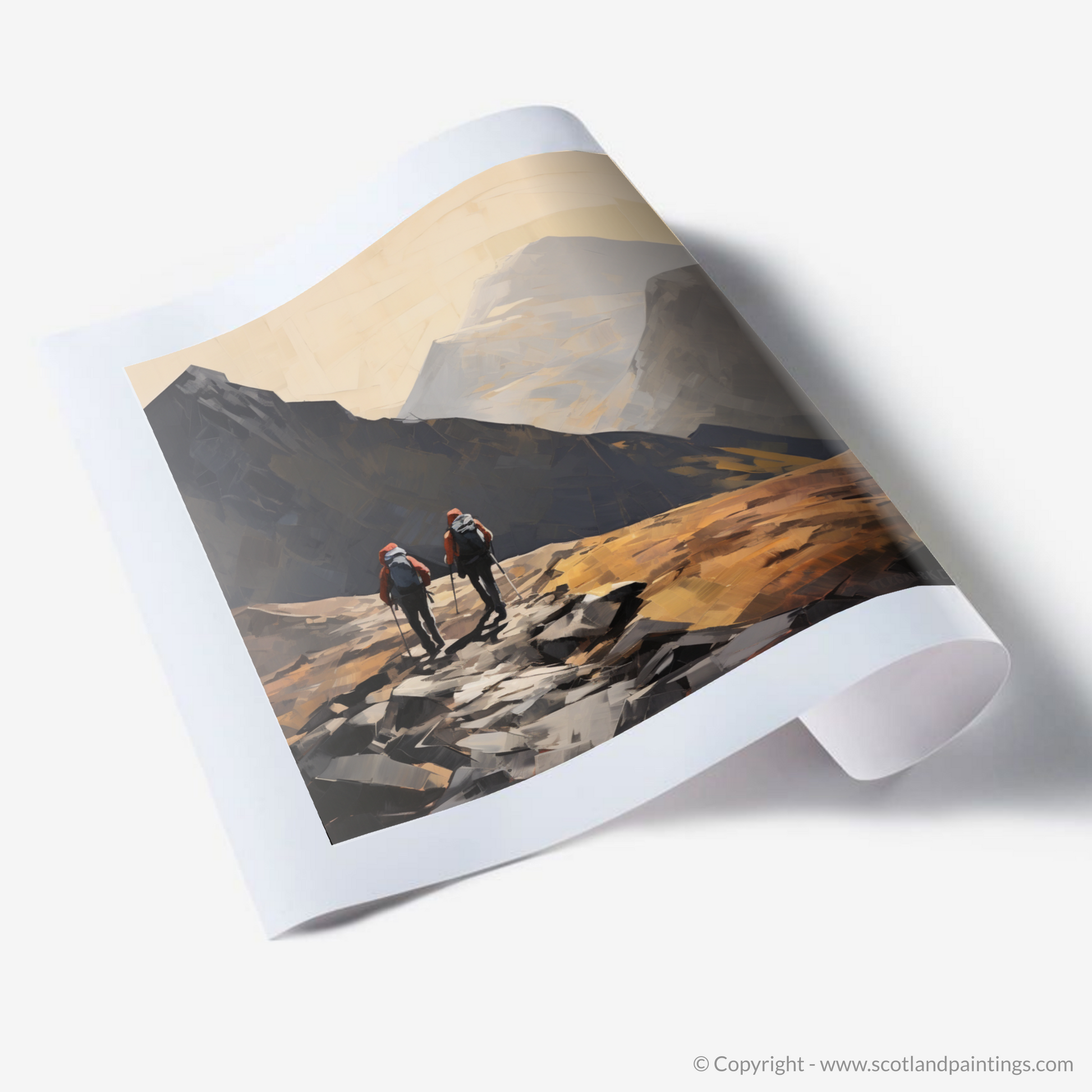 Art Print of Hikers in Glencoe