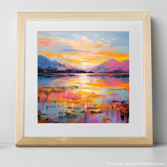 Art Print of Loch Lomond with a natural frame