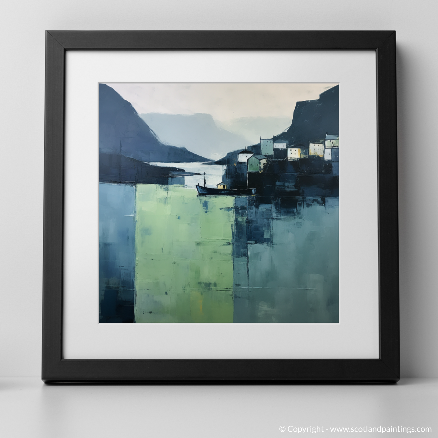 Portree Harbour Serenity: A Minimalist Tribute to Isle of Skye's Seaside Tranquility