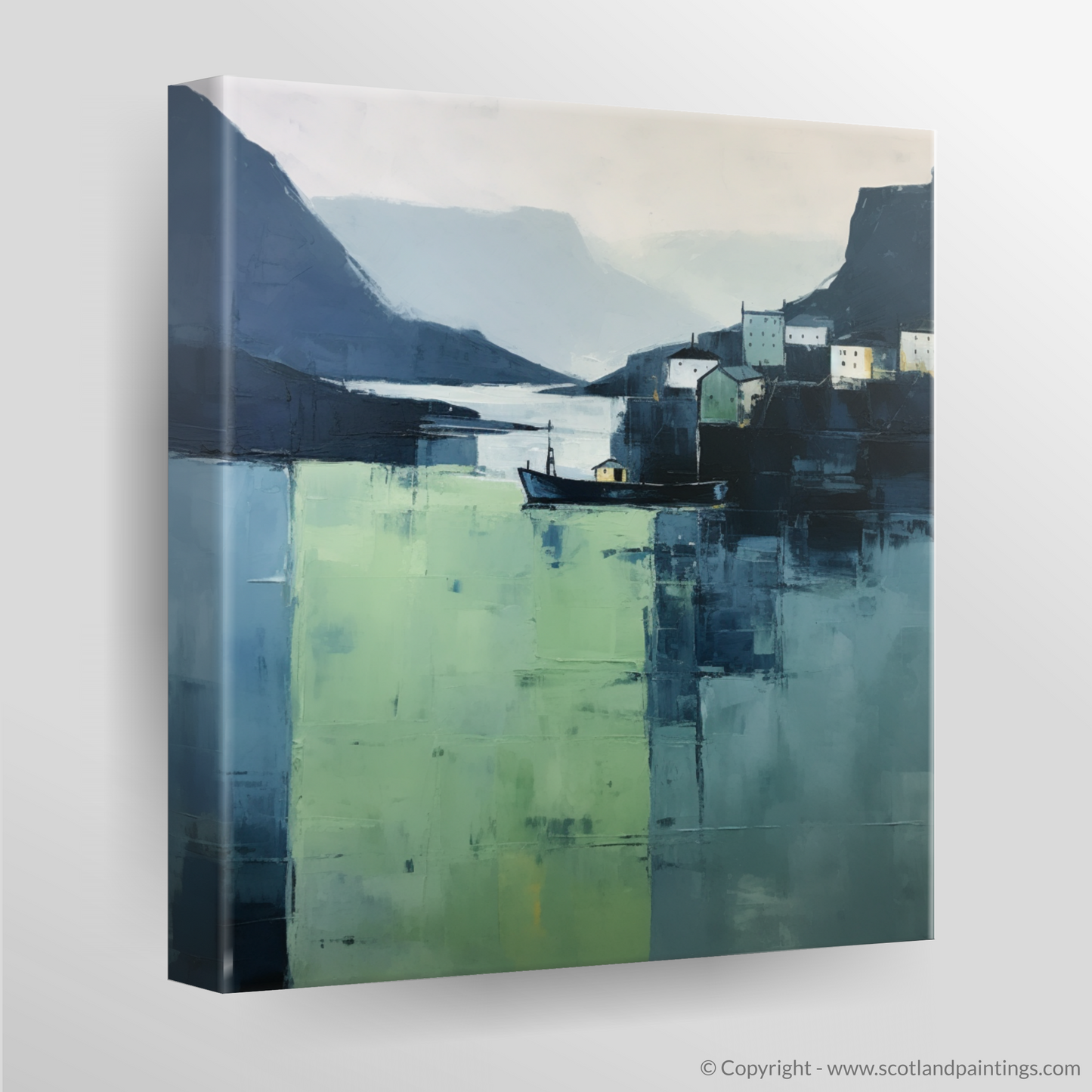 Portree Harbour Serenity: A Minimalist Tribute to Isle of Skye's Seaside Tranquility