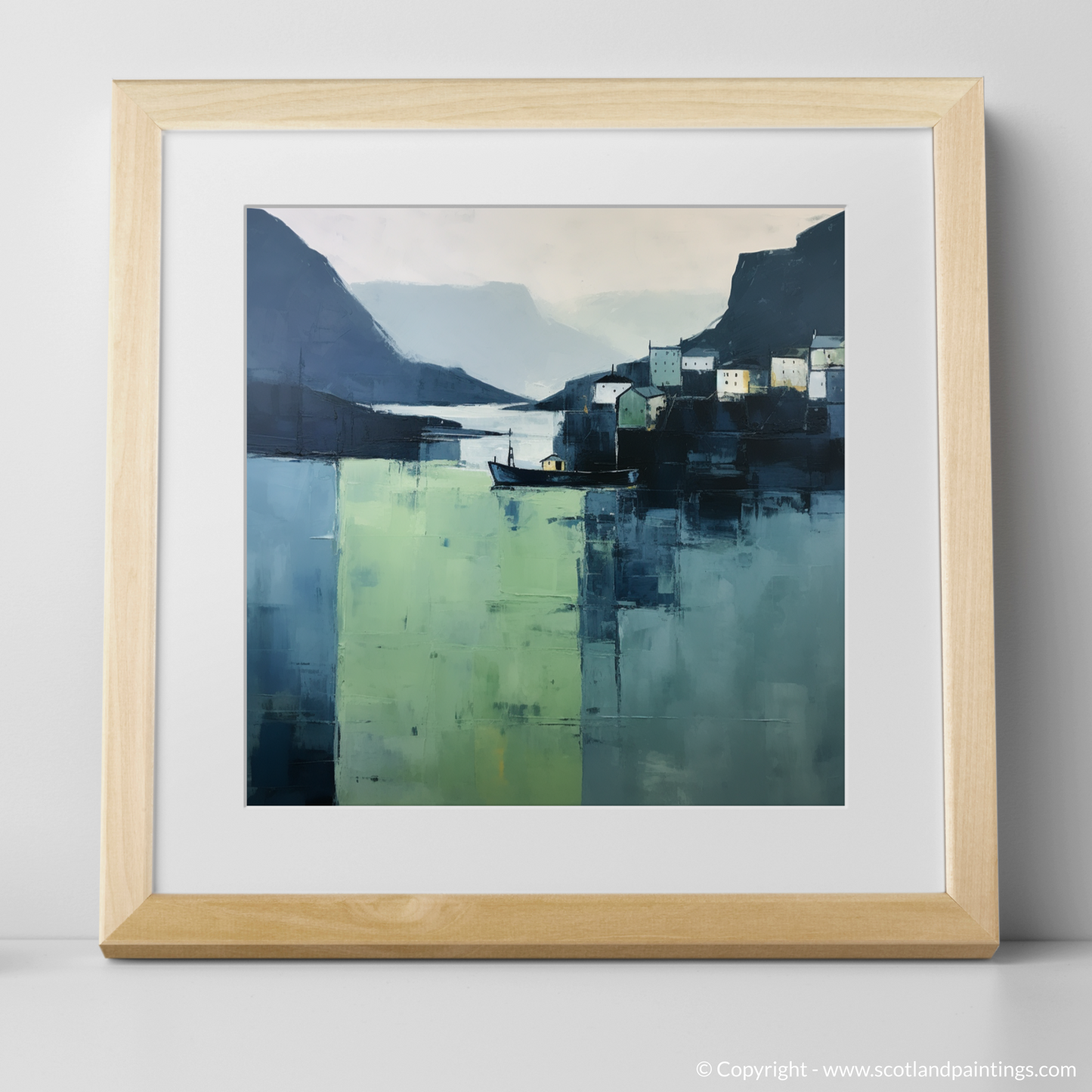 Portree Harbour Serenity: A Minimalist Tribute to Isle of Skye's Seaside Tranquility