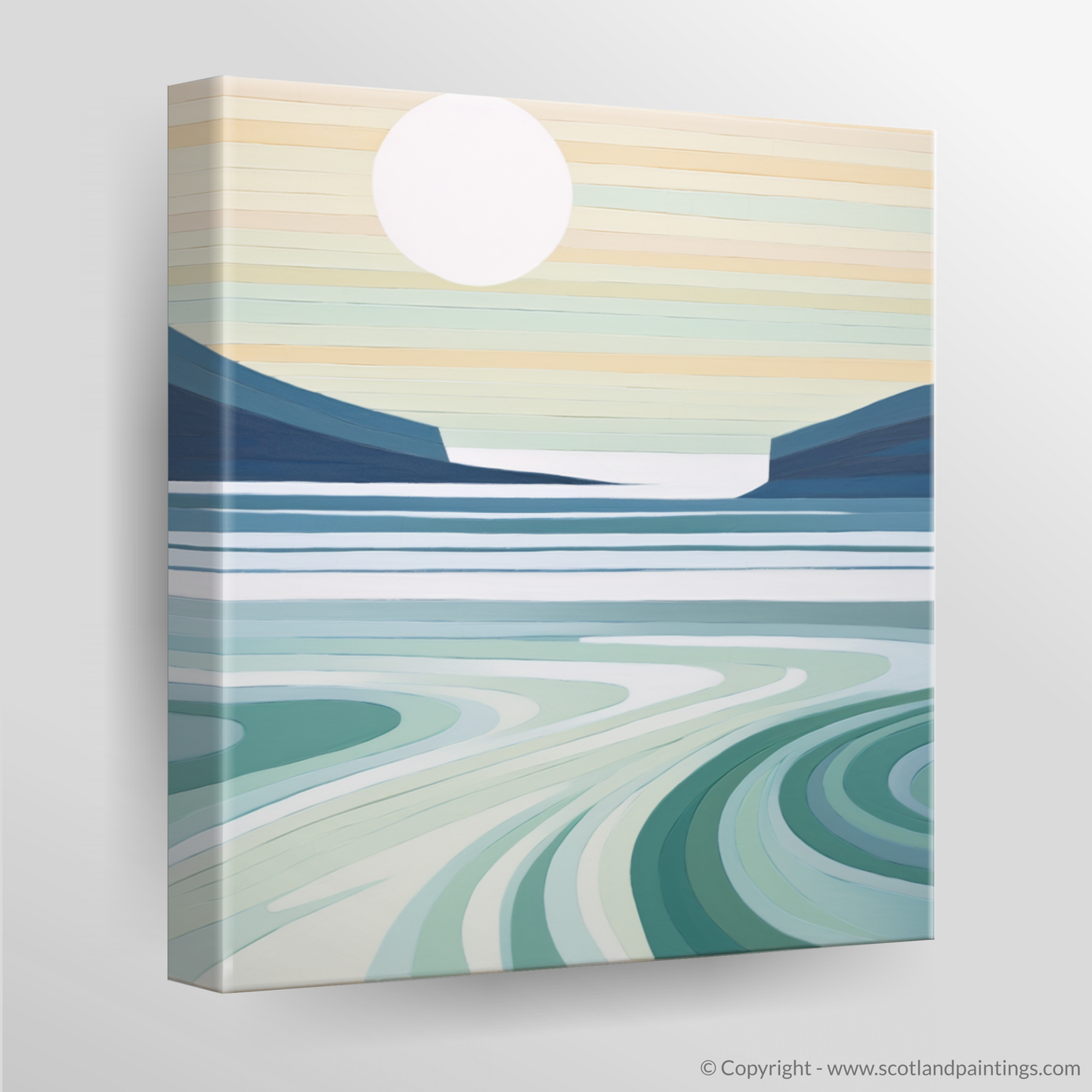 Serenity at Dusk: Durness Beach Minimalist Interpretation