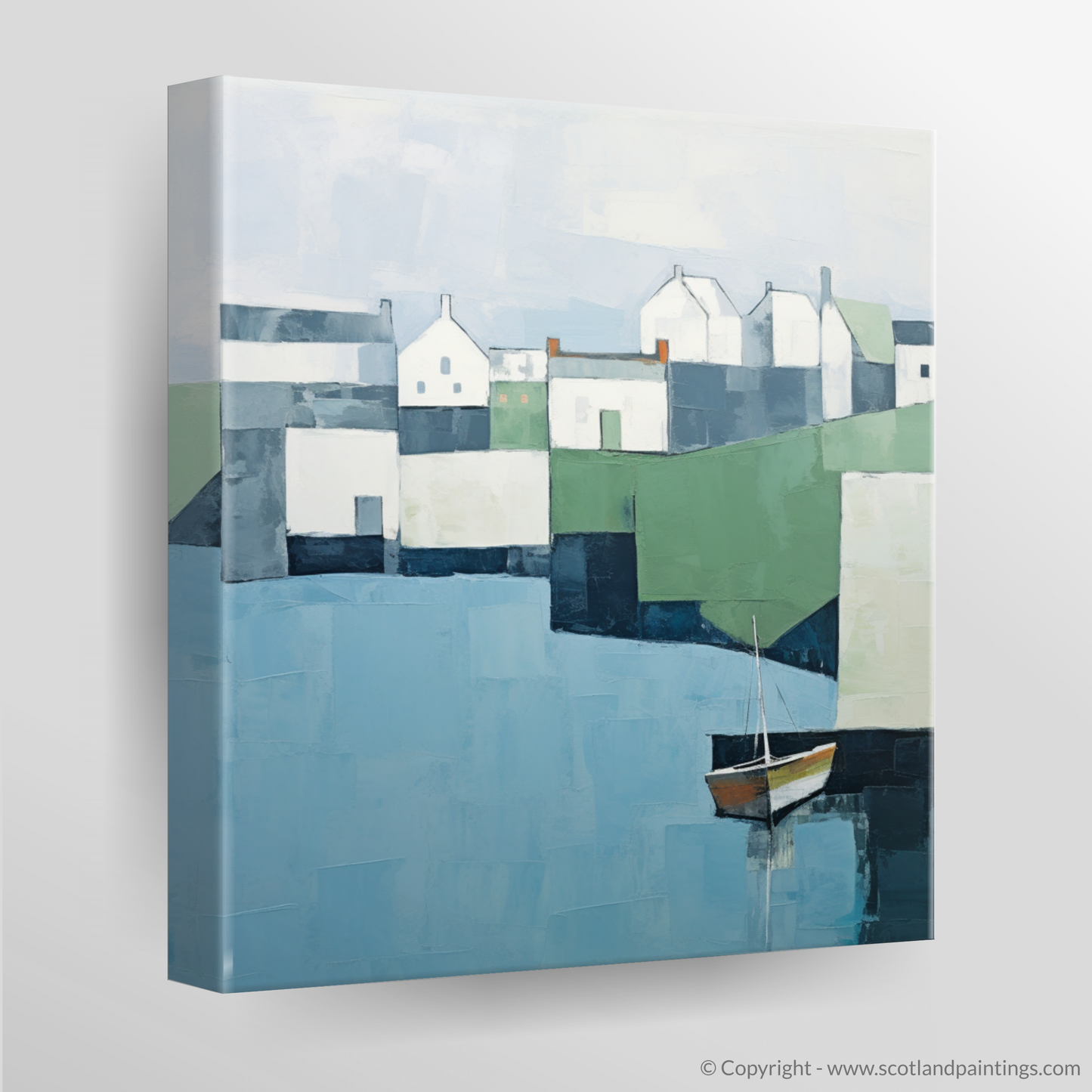 Coastal Serenity: St Monans Harbour in Minimalist Grace