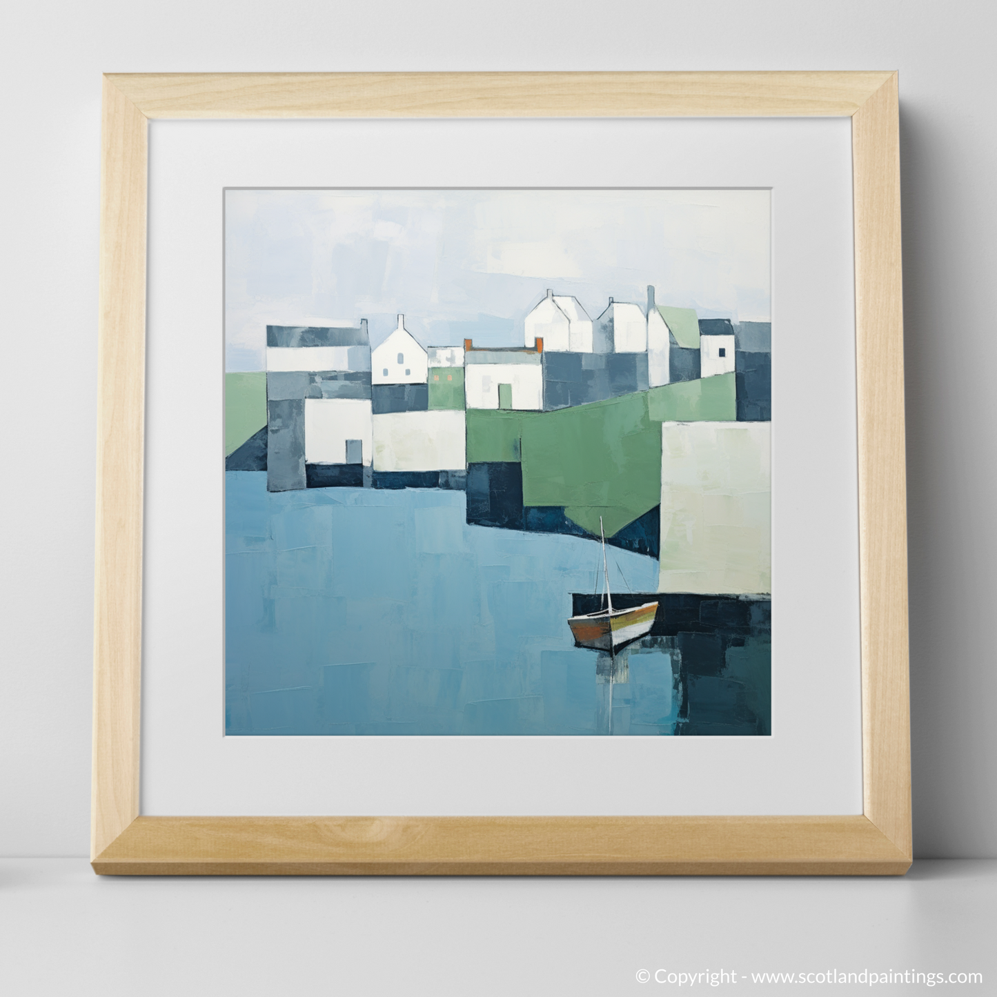 Coastal Serenity: St Monans Harbour in Minimalist Grace