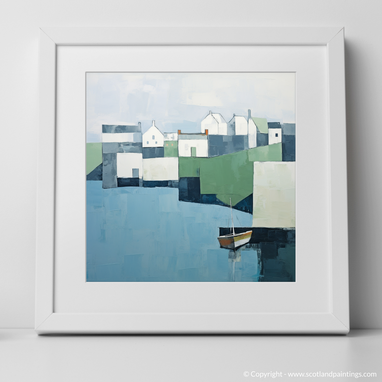 Coastal Serenity: St Monans Harbour in Minimalist Grace