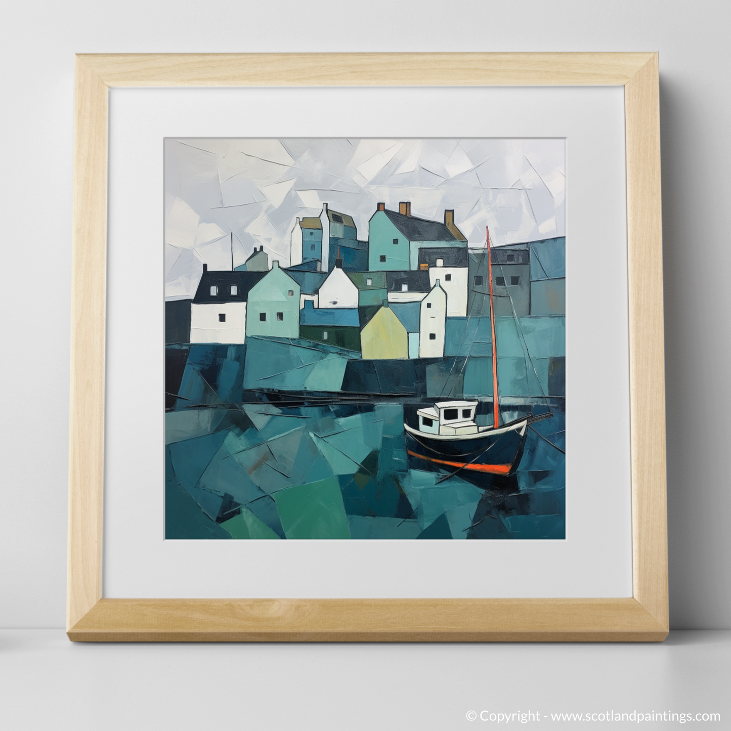 Storm over Portsoy: A Minimalist Maritime Vision