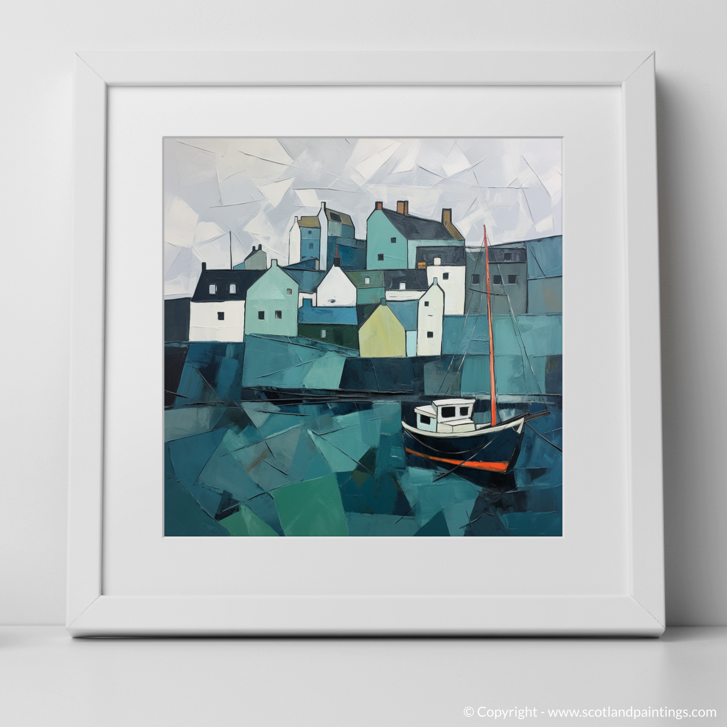 Storm over Portsoy: A Minimalist Maritime Vision