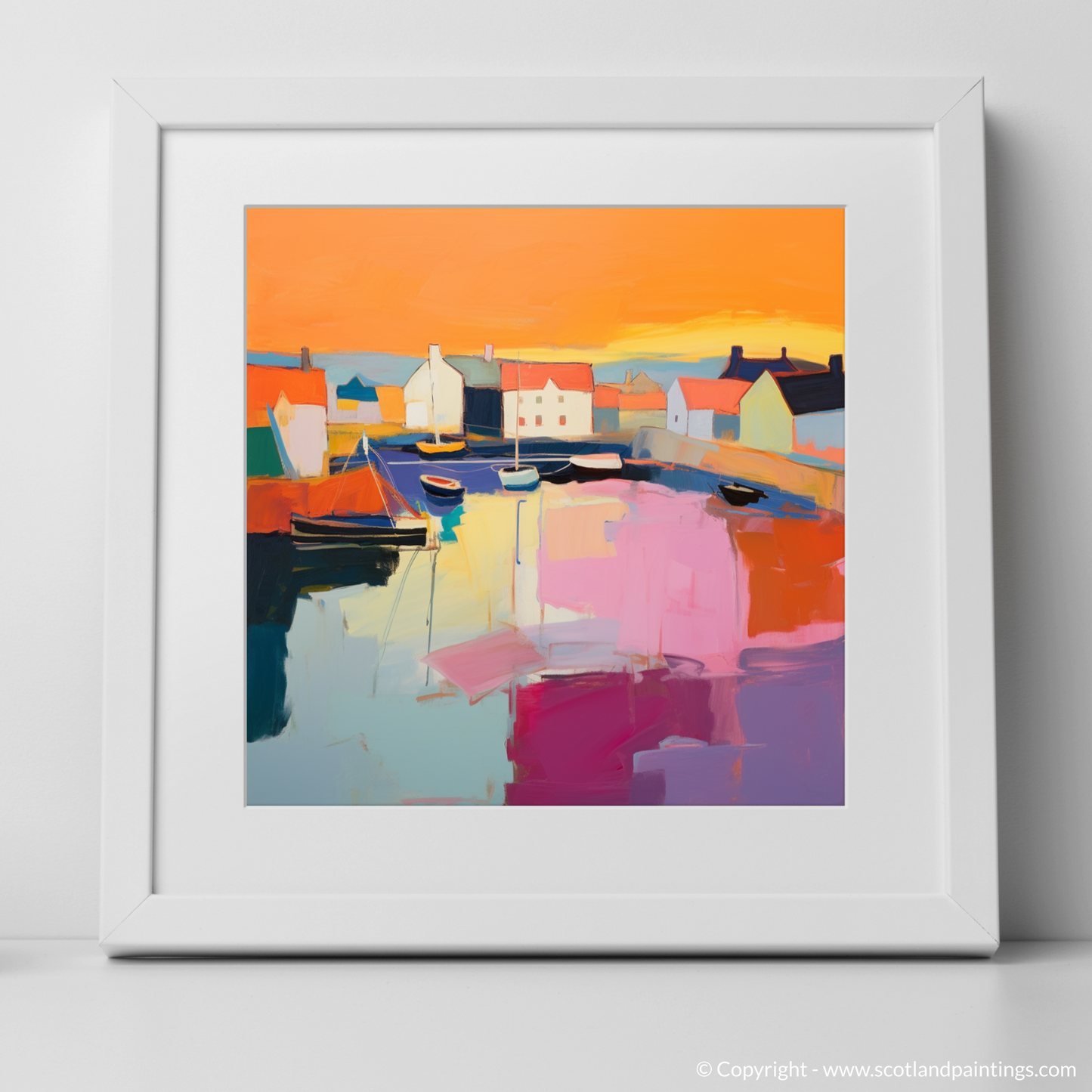 Dusk at Pittenweem Harbour: An Abstract Symphony