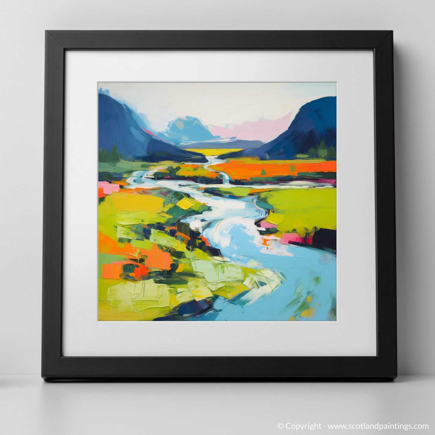 Summer Reverie: An Abstract Dance of Colours on the River in Glencoe