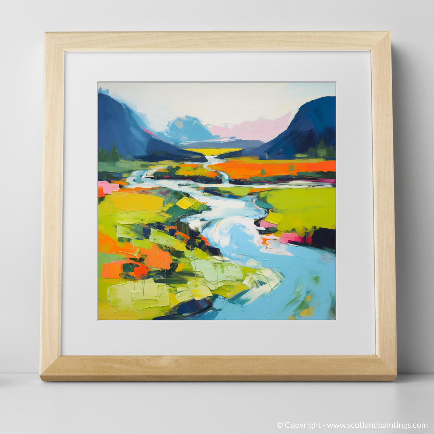 Summer Reverie: An Abstract Dance of Colours on the River in Glencoe