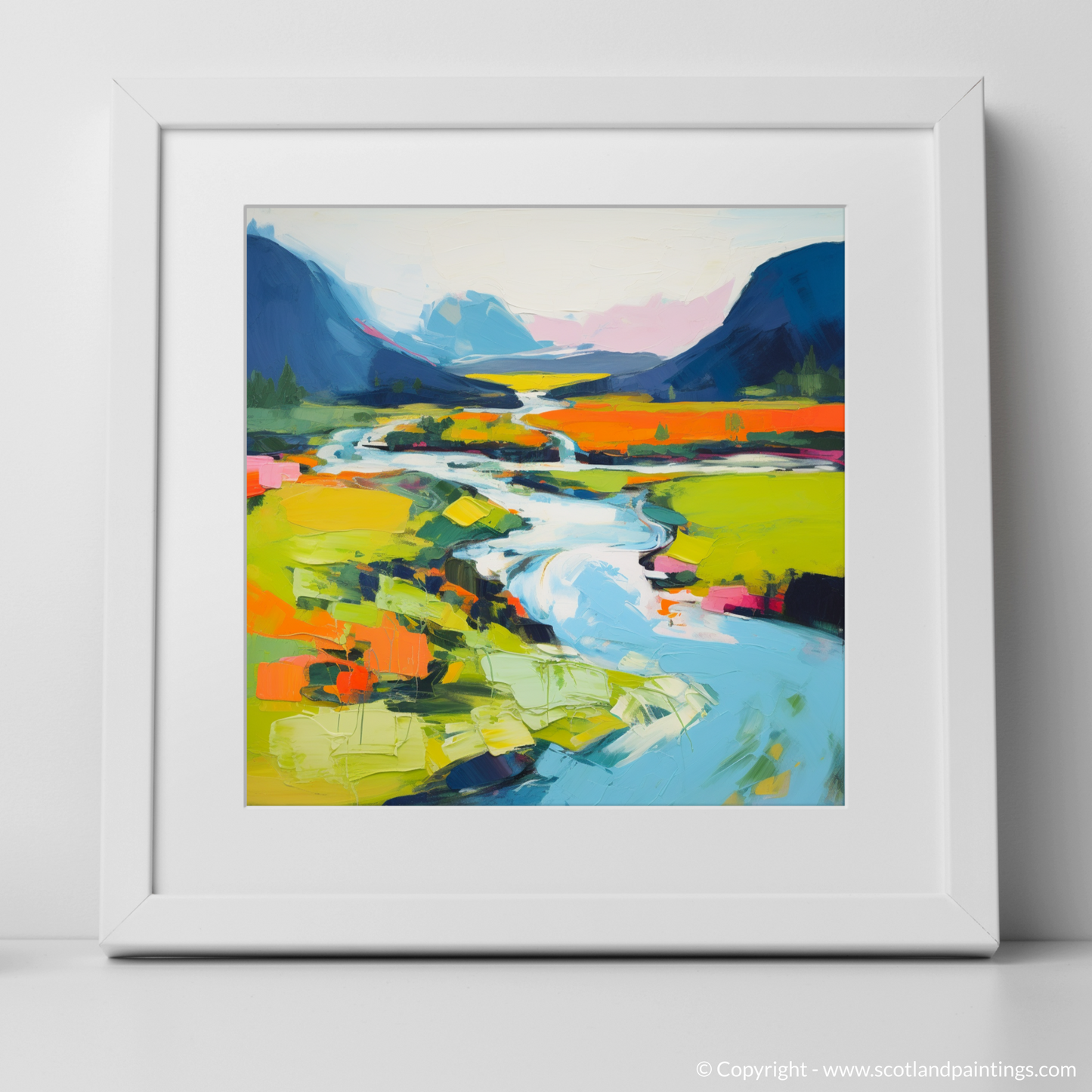 Summer Reverie: An Abstract Dance of Colours on the River in Glencoe