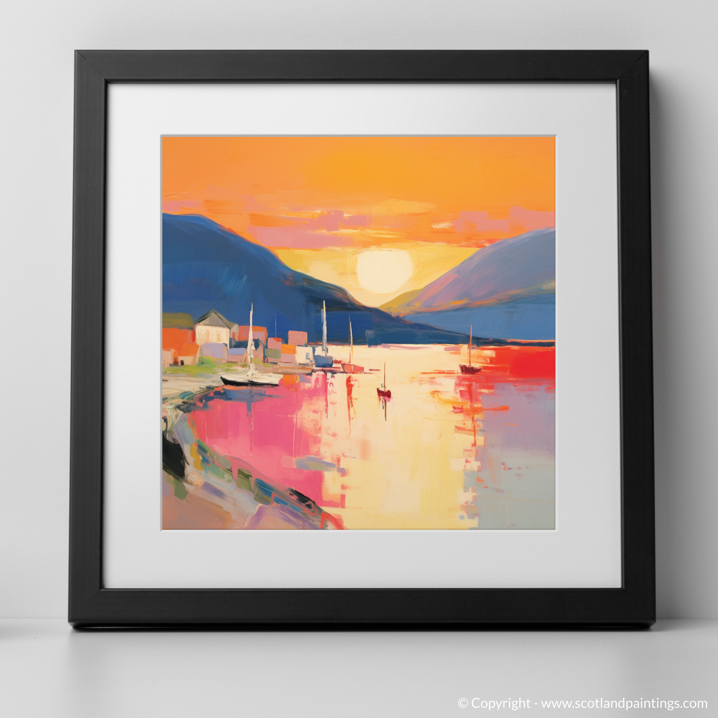 Golden Hour Embrace: An Abstract Ode to Ullapool Harbour