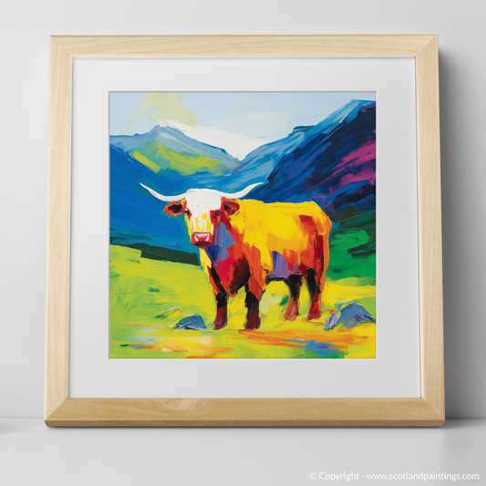 Highland Cow in Glencoe: A Summer's Abstraction