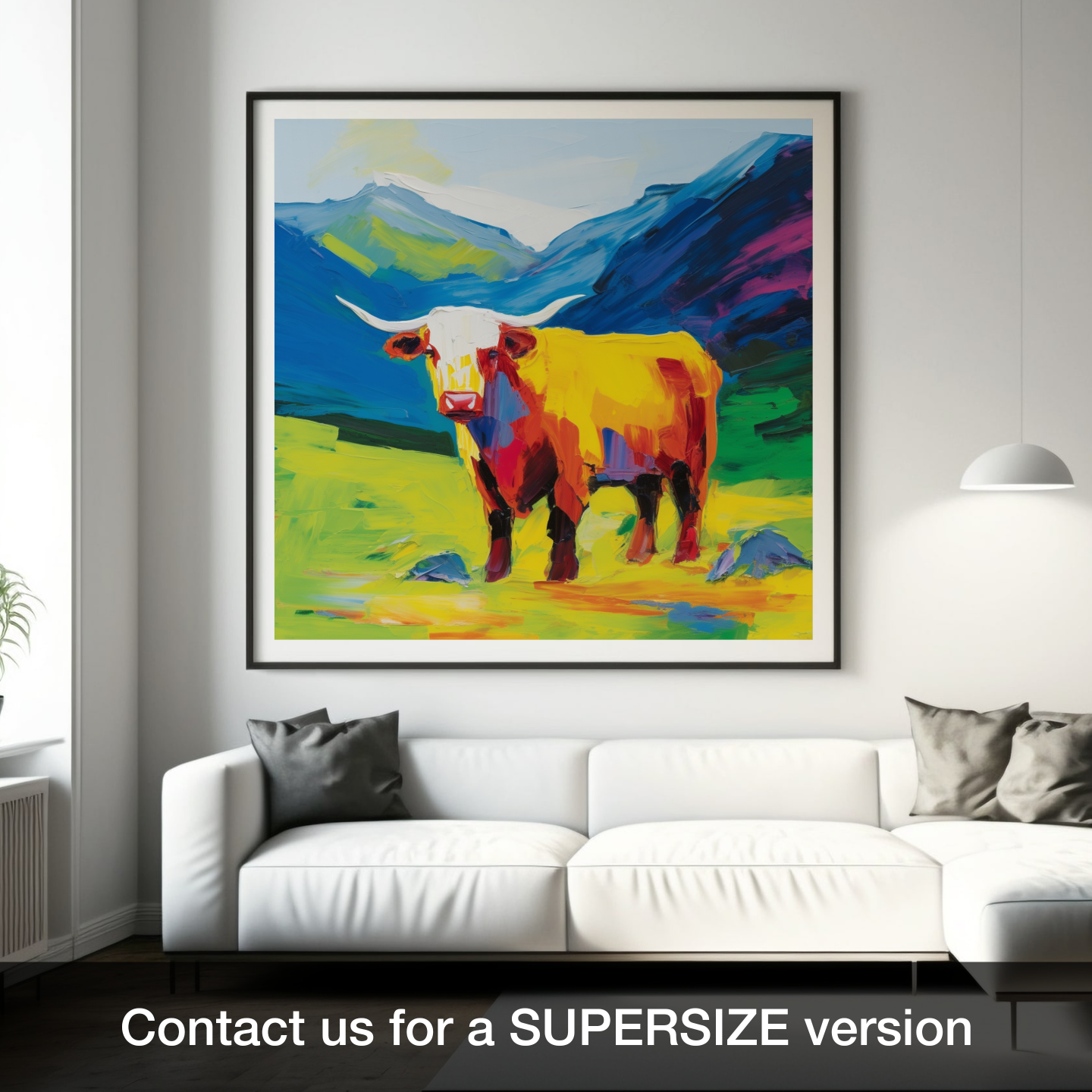 Highland Cow in Glencoe: A Summer's Abstraction