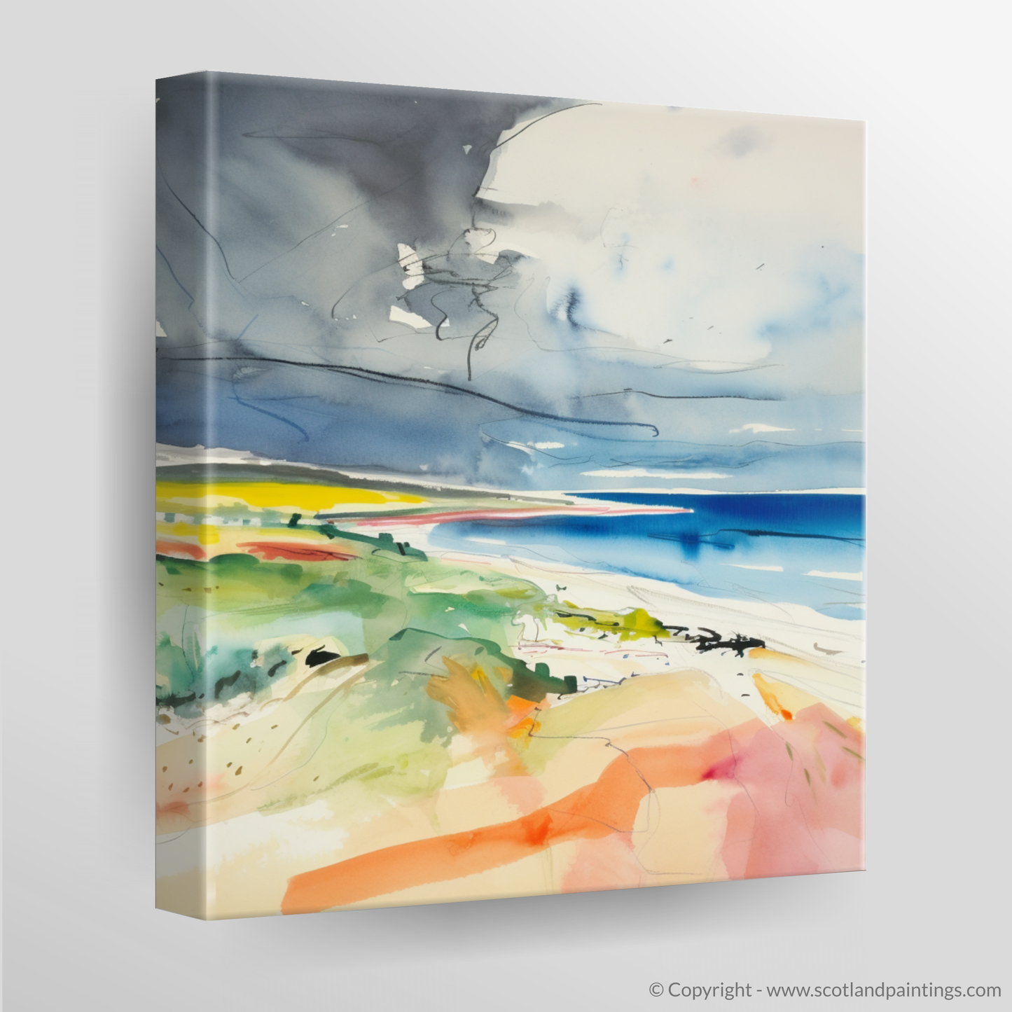 Storm's Embrace: An Abstract Vision of St Cyrus Beach